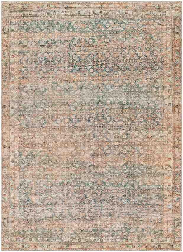 Jim Traditional Light Brown/Emerald Area Rug