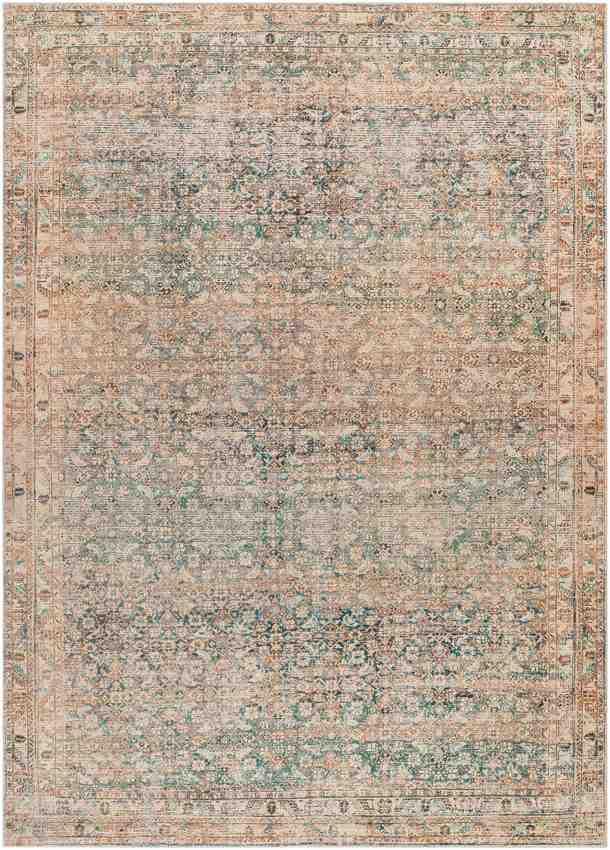 Jim Traditional Light Brown/Emerald Area Rug