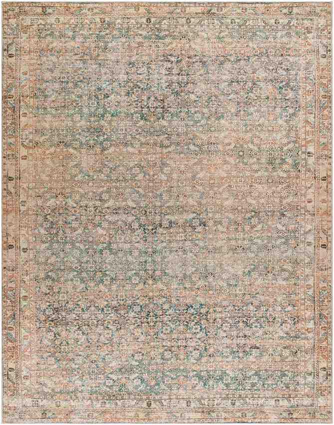 Jim Traditional Light Brown/Emerald Area Rug