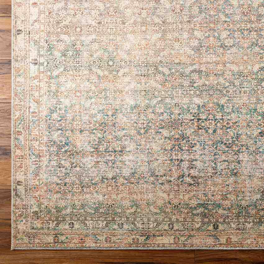 Jim Traditional Light Brown/Emerald Area Rug