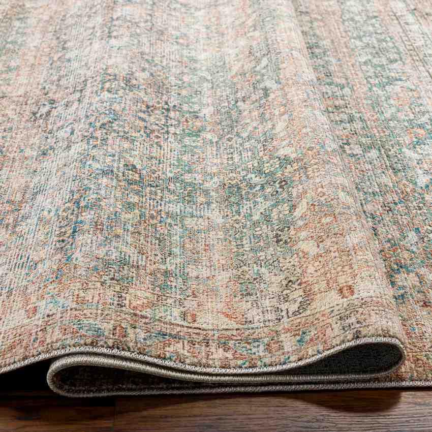 Jim Traditional Light Brown/Emerald Area Rug