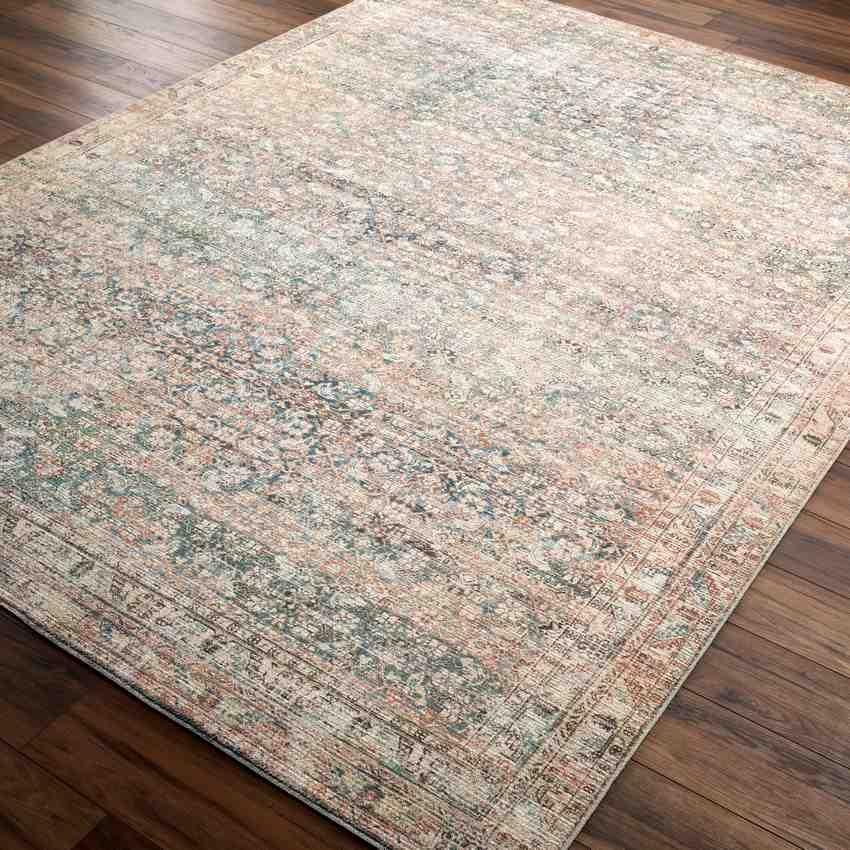 Jim Traditional Light Brown/Emerald Area Rug