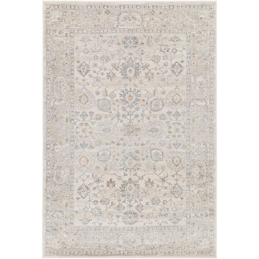 Johney Traditional Light Gray Area Rug