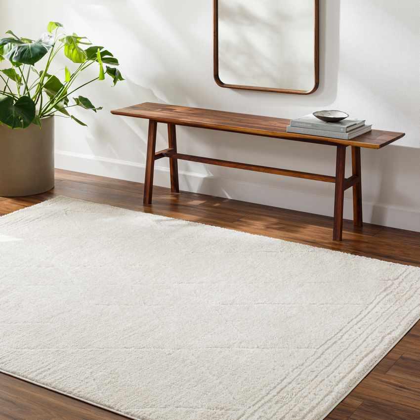 Josue Modern Ivory/Off-White Area Rug