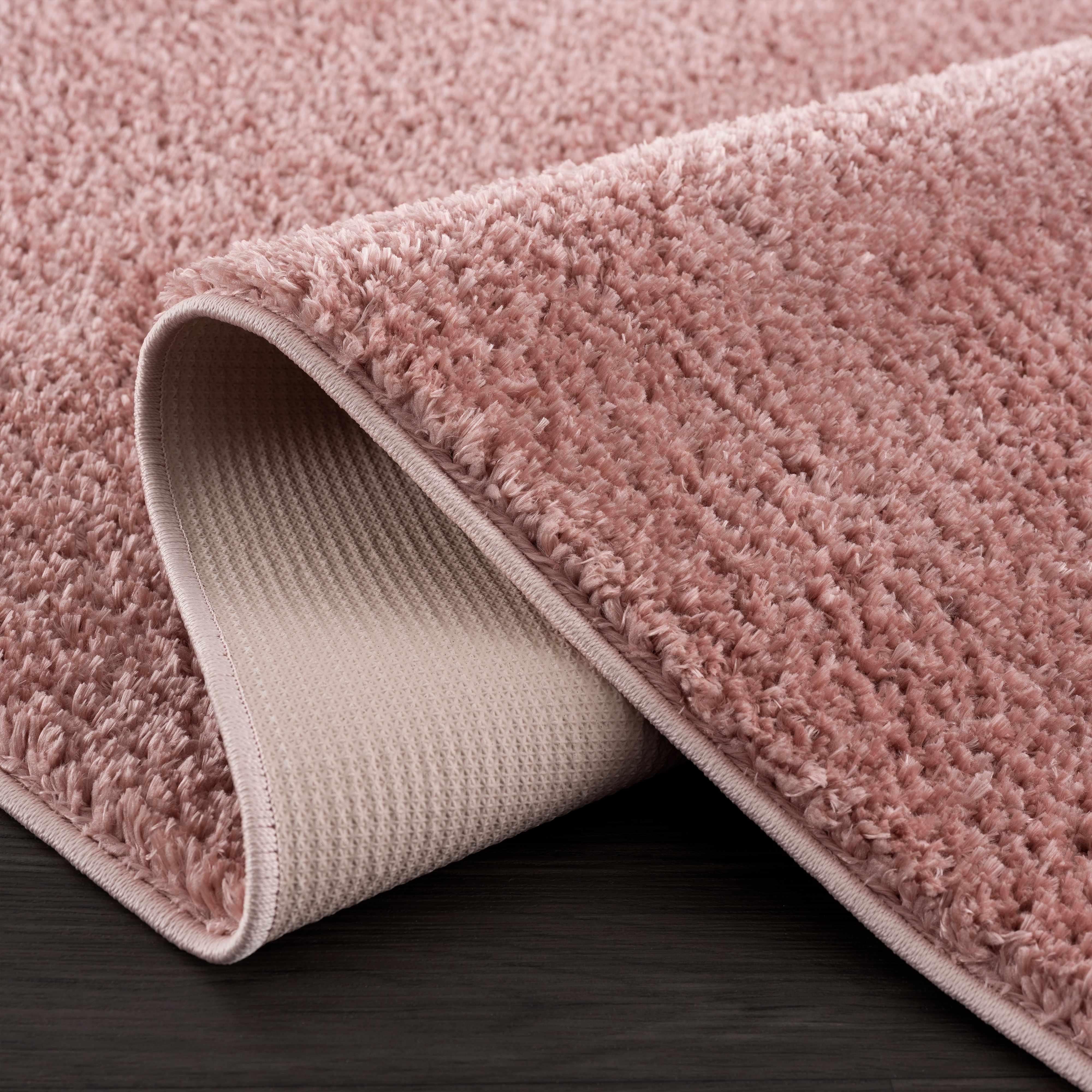 Judy Pink Washable Plush Rug