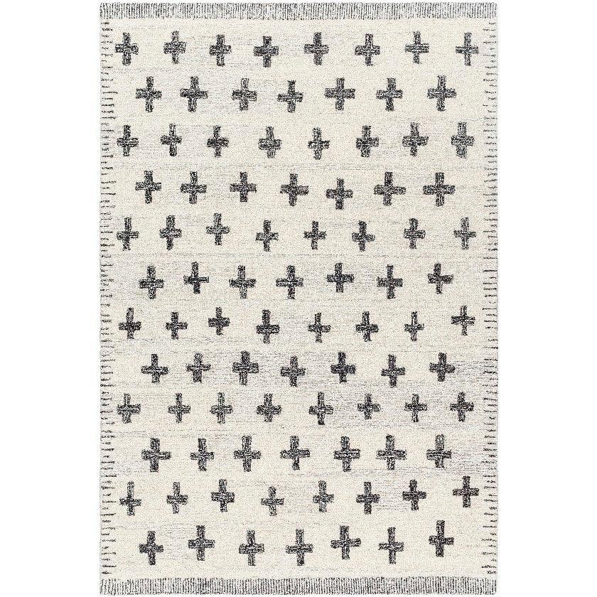 Kashena Modern Ivory/Black Area Rug