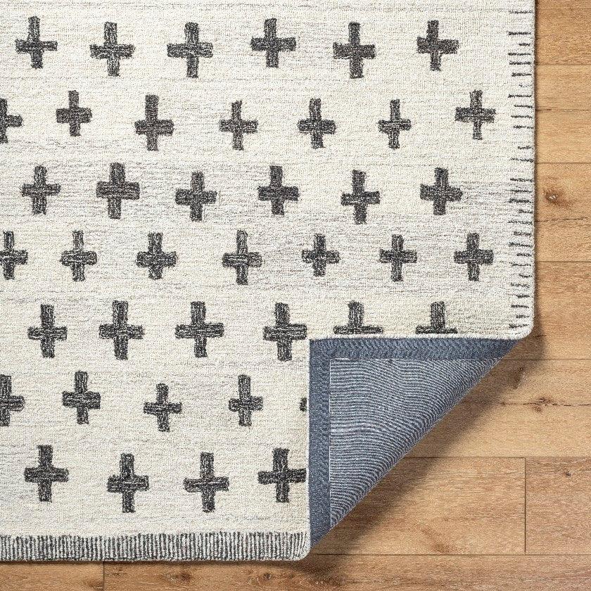 Kashena Modern Ivory/Black Area Rug