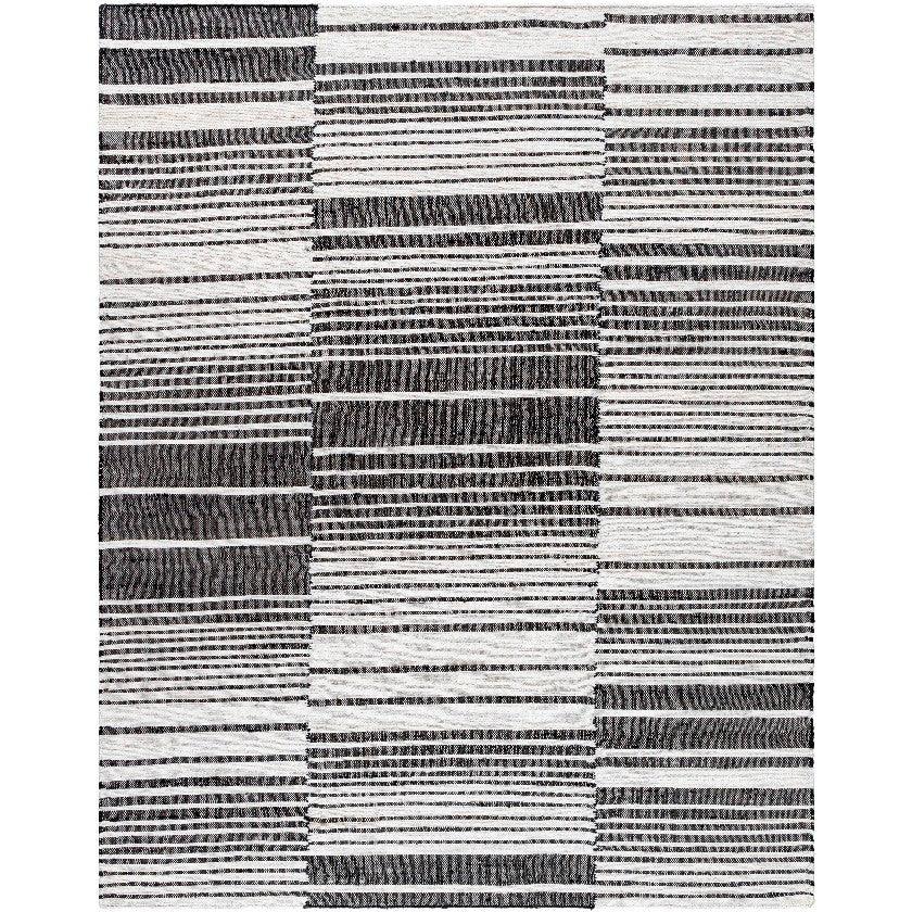 Katarina Modern Black/Light Silver Area Rug