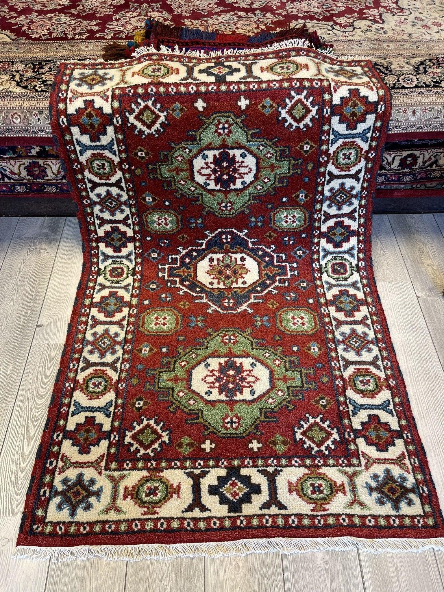 Kazak Bakhshayesh Caucasian Runner Rug 3x5 Ft