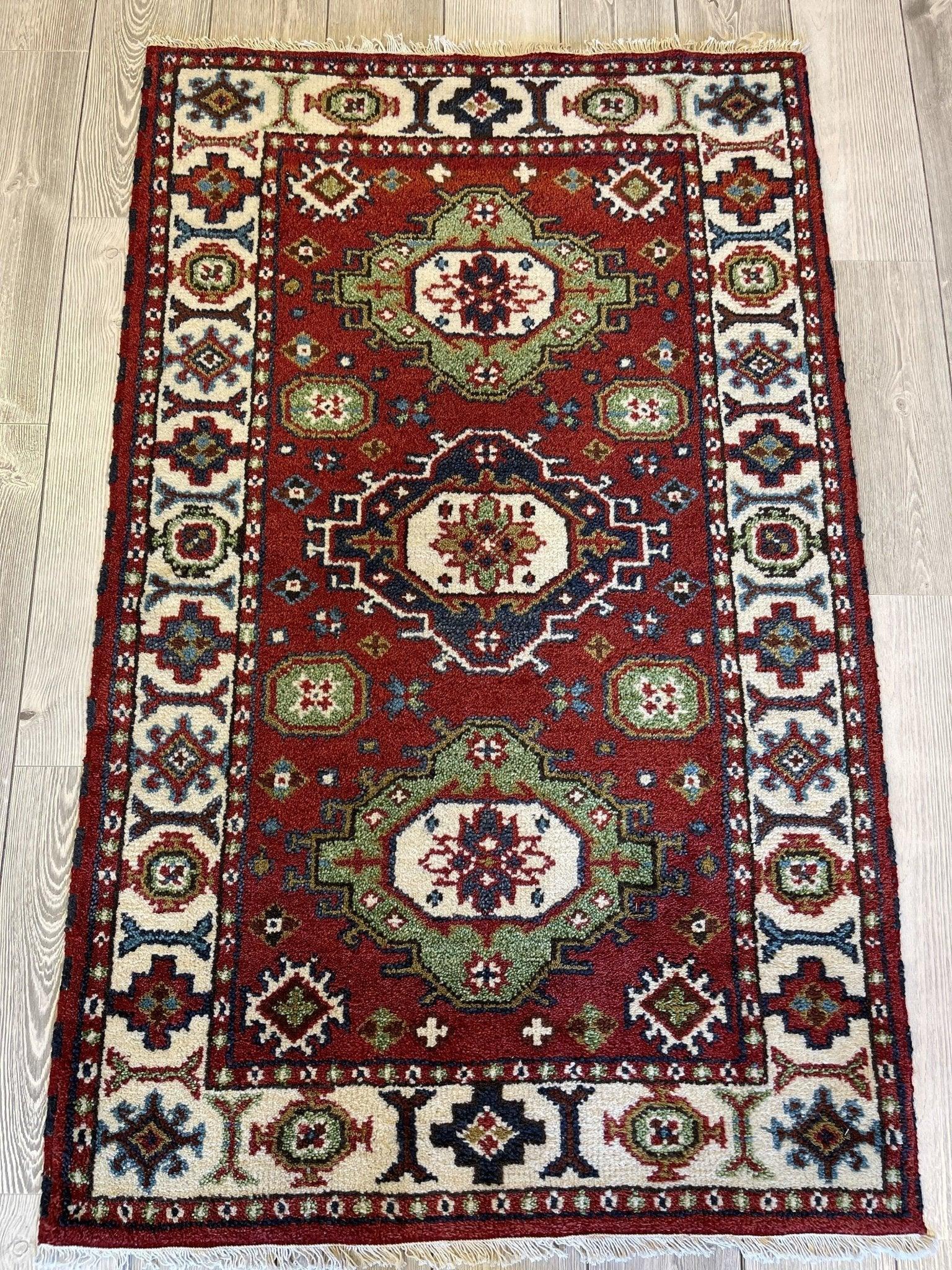 Kazak Bakhshayesh Caucasian Runner Rug 3x5 Ft