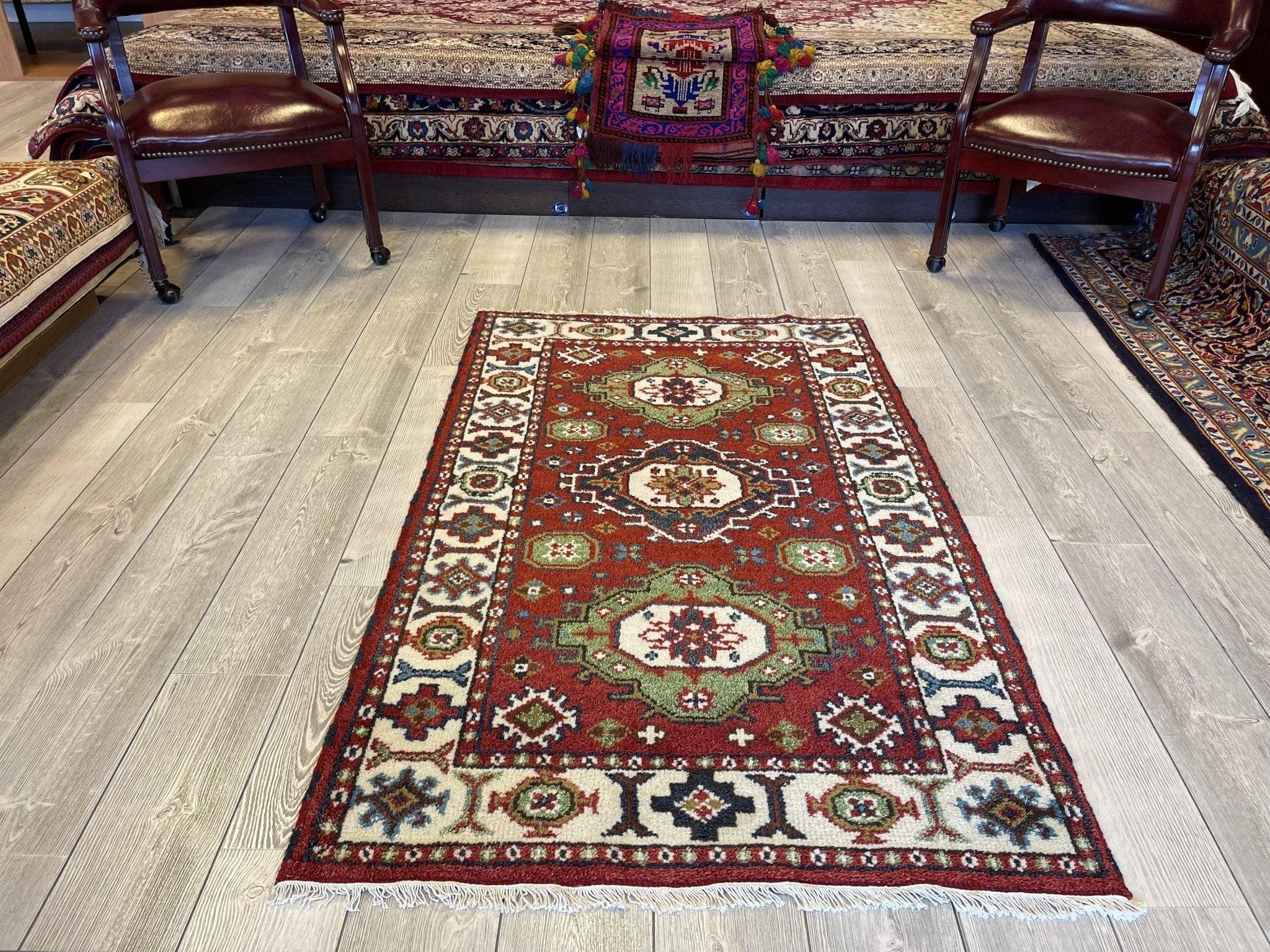 Kazak Bakhshayesh Caucasian Runner Rug 3x5 Ft