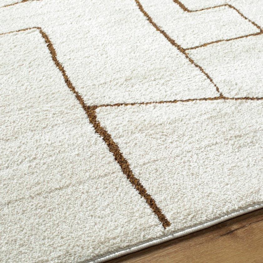 Kendl Modern Ivory/Brown Area Rug