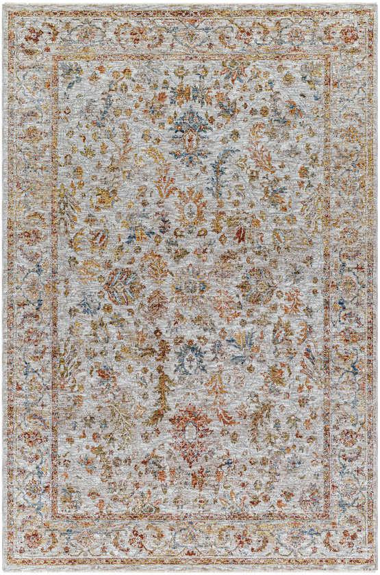 Kendrix Traditional Light Sage/Burgundy Area Rug