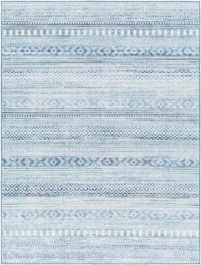 Kennia Global Cyan Washable Area Rug