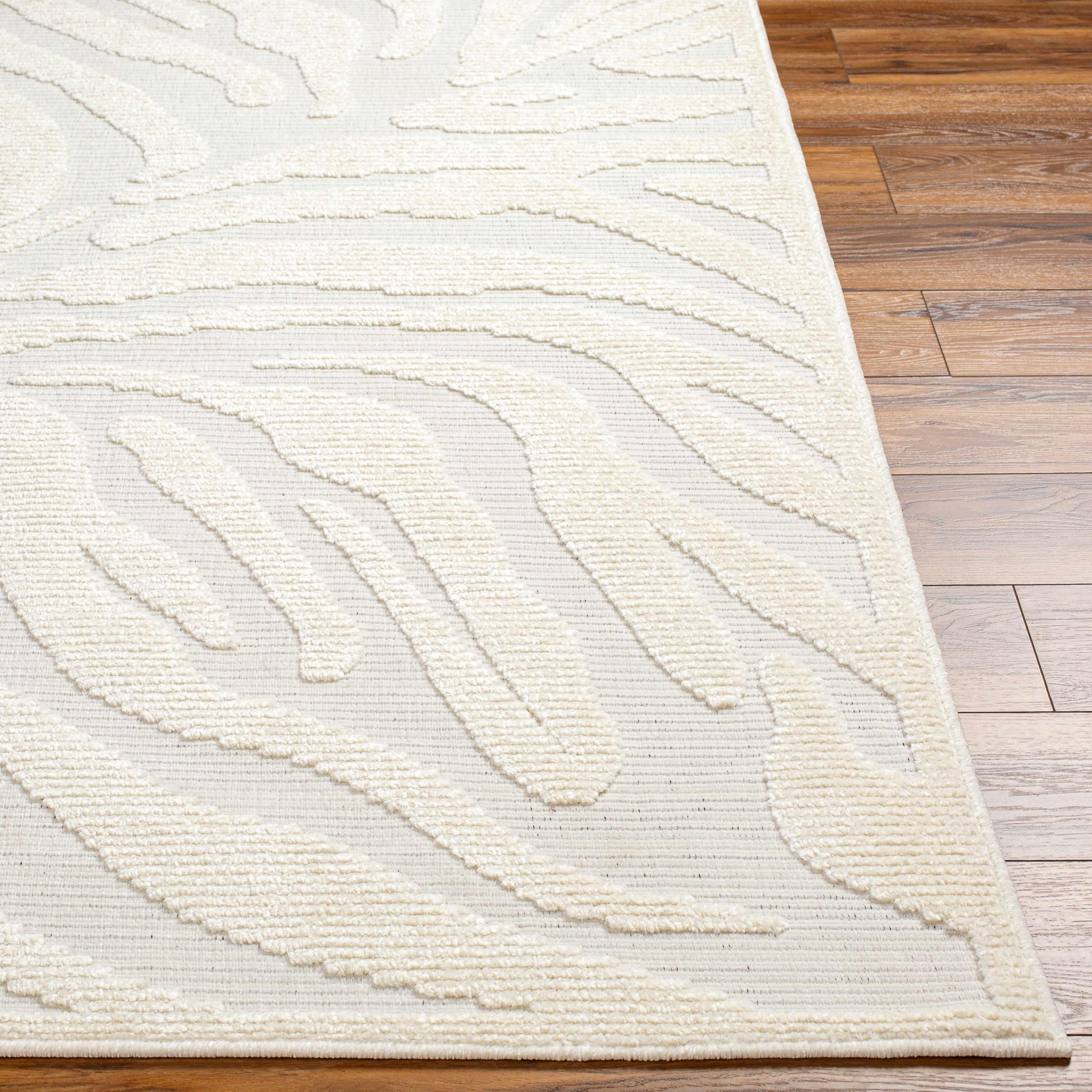 Keto Cream Zebra Print Washable Area Rug