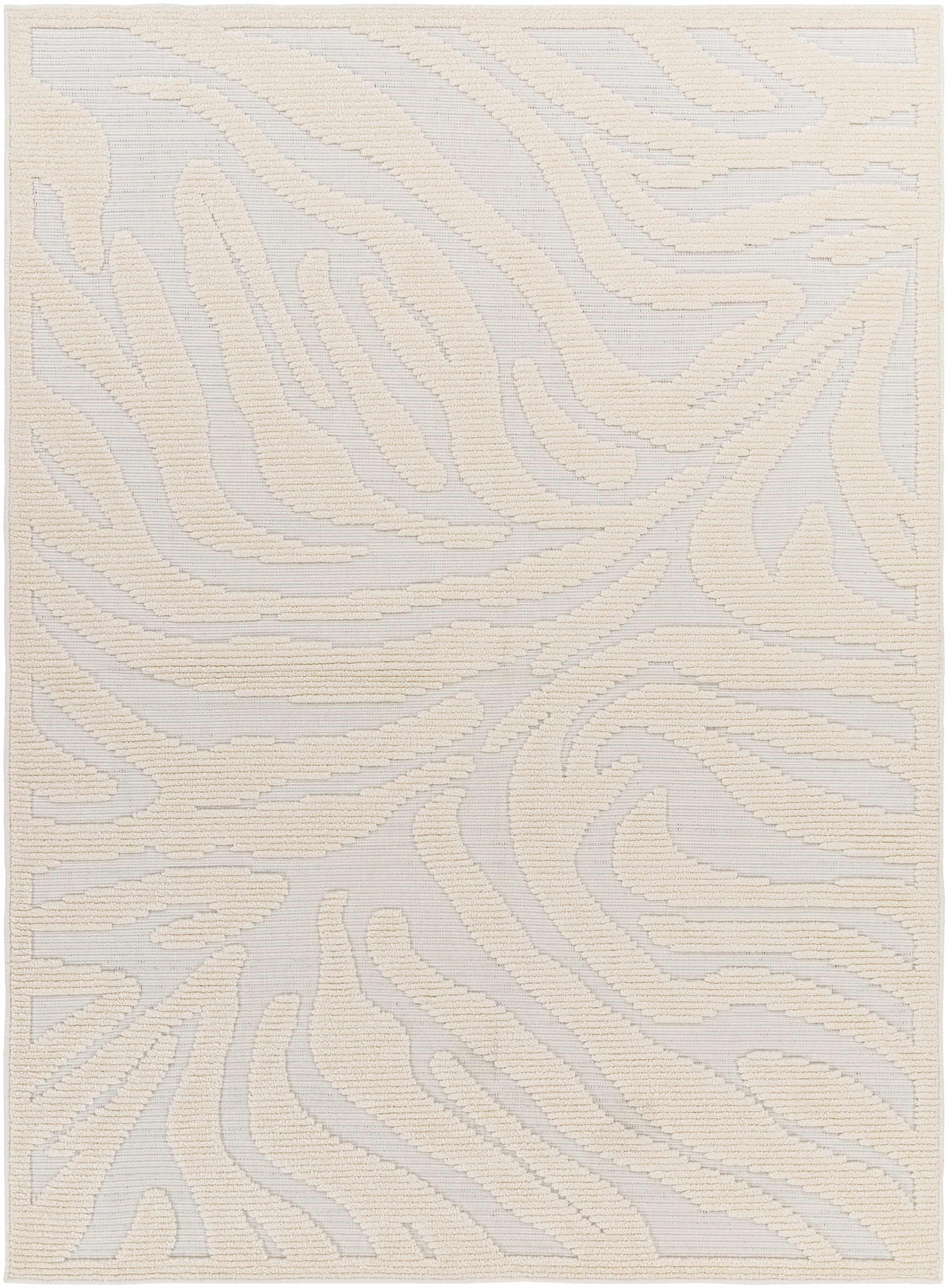 Keto Cream Zebra Print Washable Area Rug