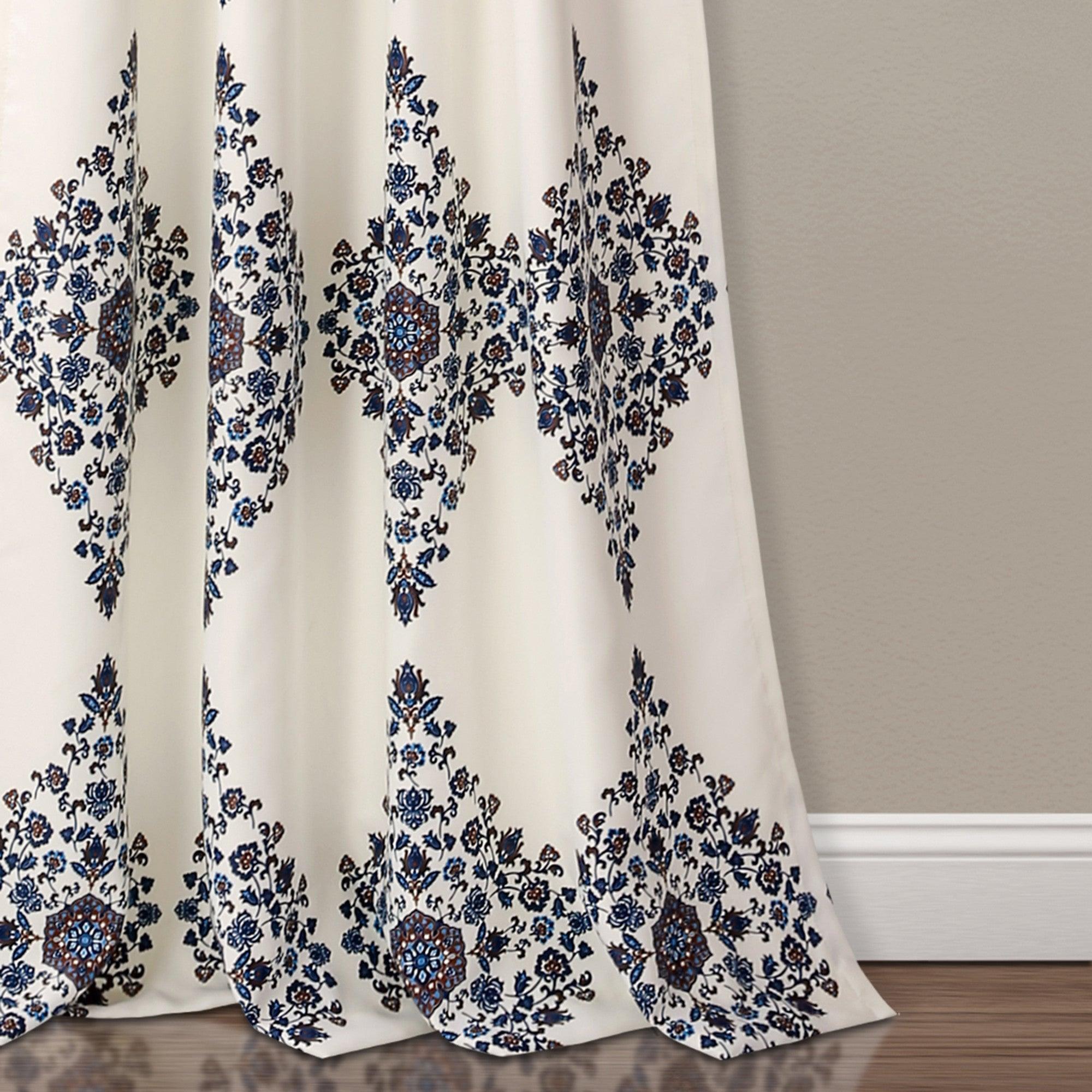 Keya Medallion Light Filtering Window Curtain Panel Set