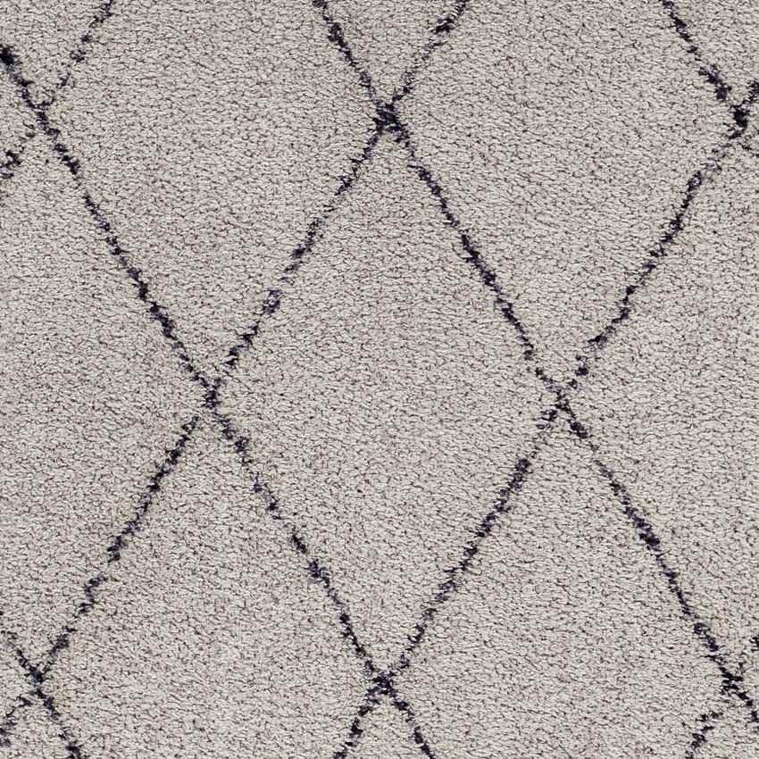 Konstantina Modern Smoke Gray/Black Washable Area Rug