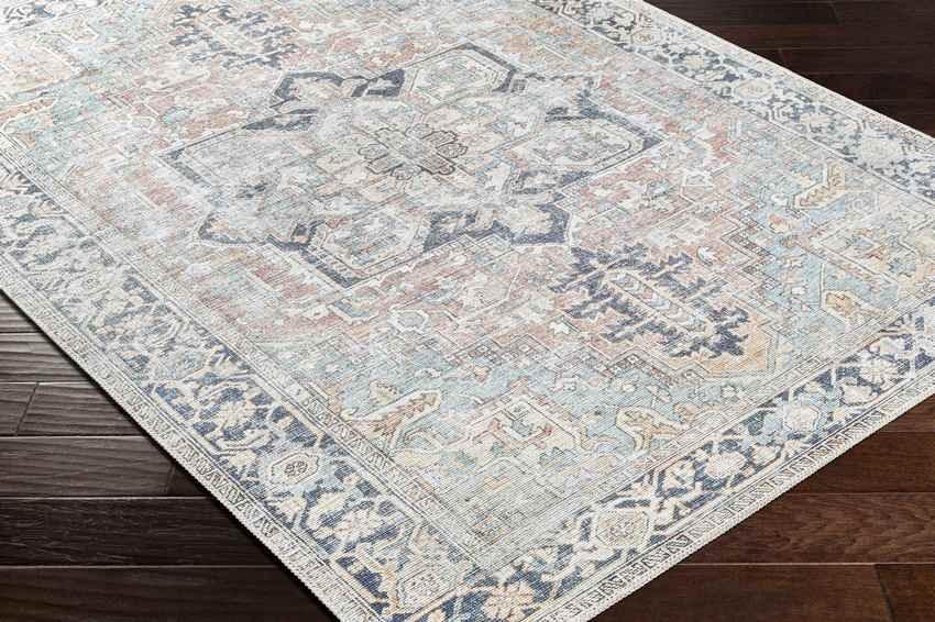 Kridia Traditional Sage Washable Area Rug