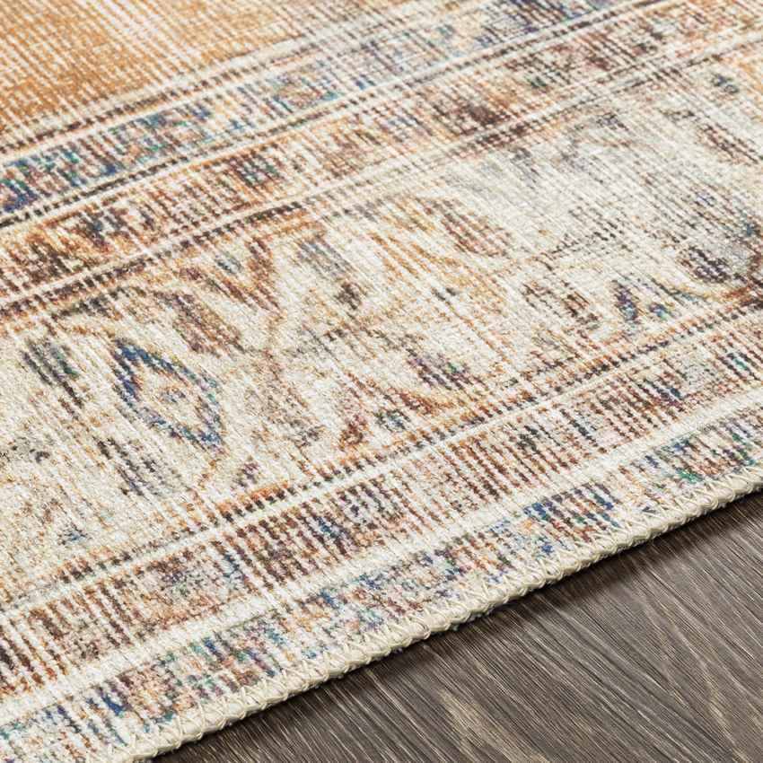 Kwadijk Traditional Camel Washable Area Rug