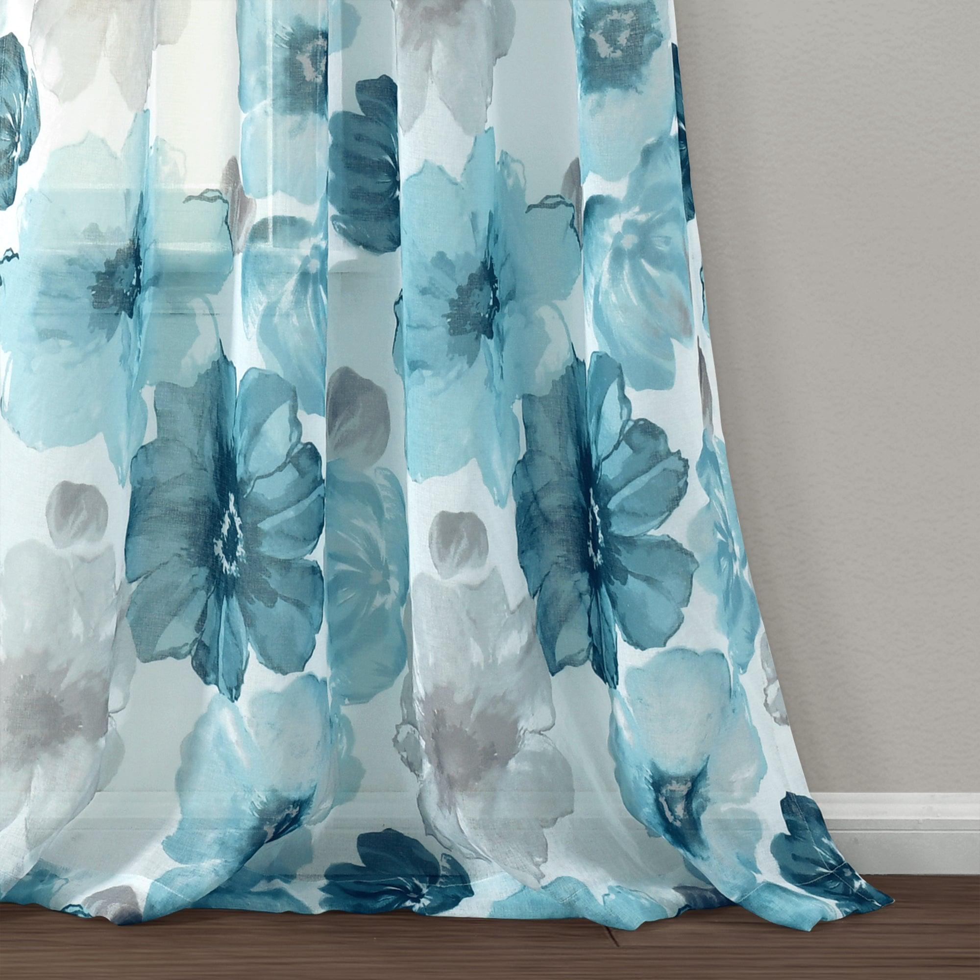 Leah Sheer Window Curtain Panel Set