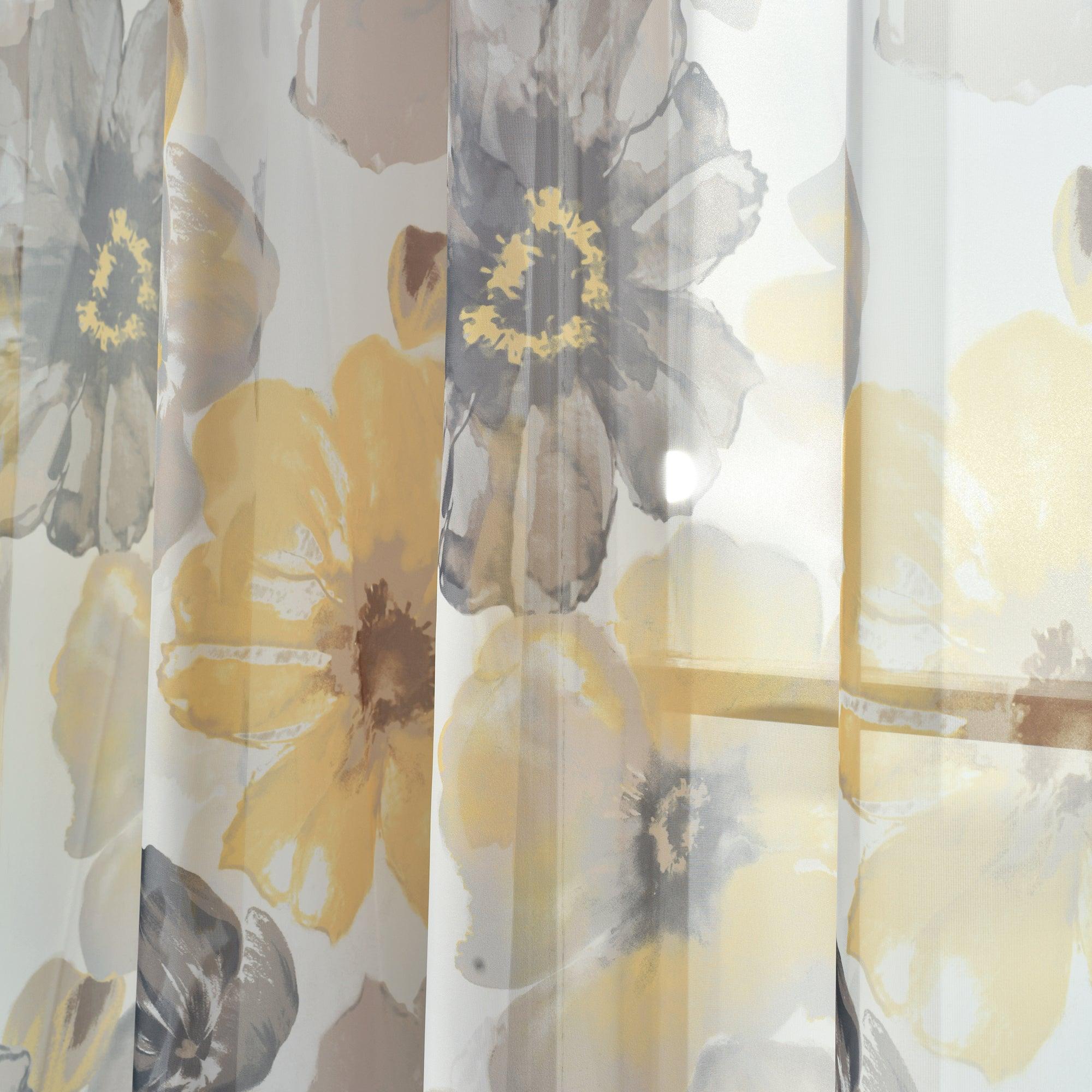 Leah Sheer Window Curtain Panel Set