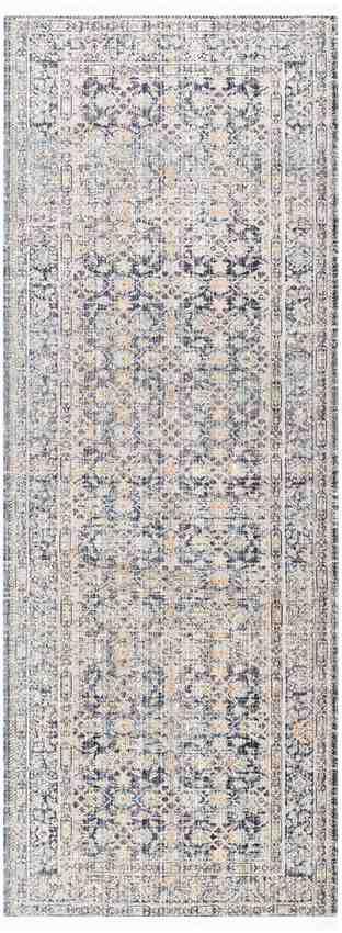 Leonel Traditional Dark Blue Washable Area Rug