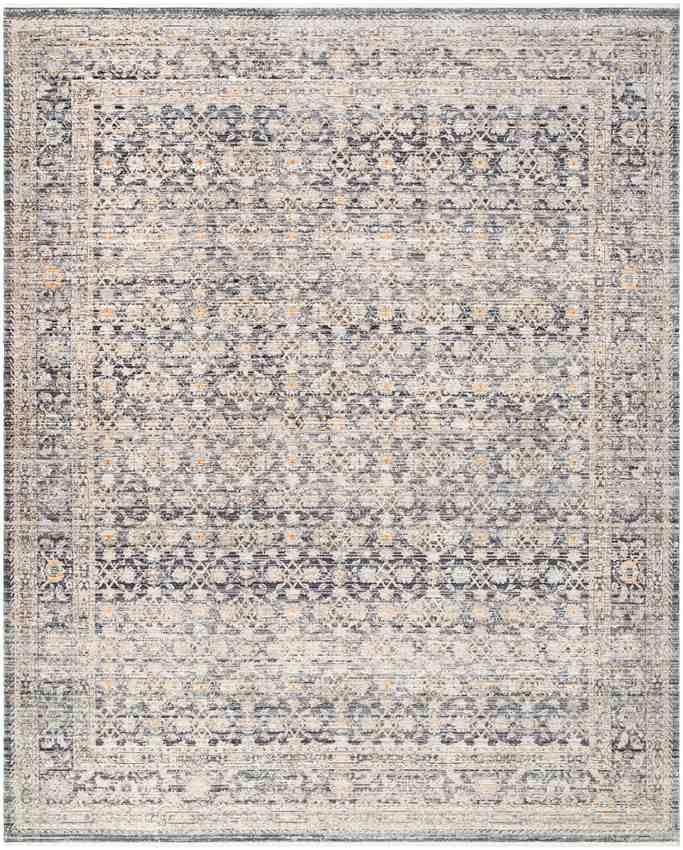 Leonel Traditional Dark Blue Washable Area Rug