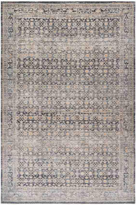 Leonel Traditional Dark Blue Washable Area Rug