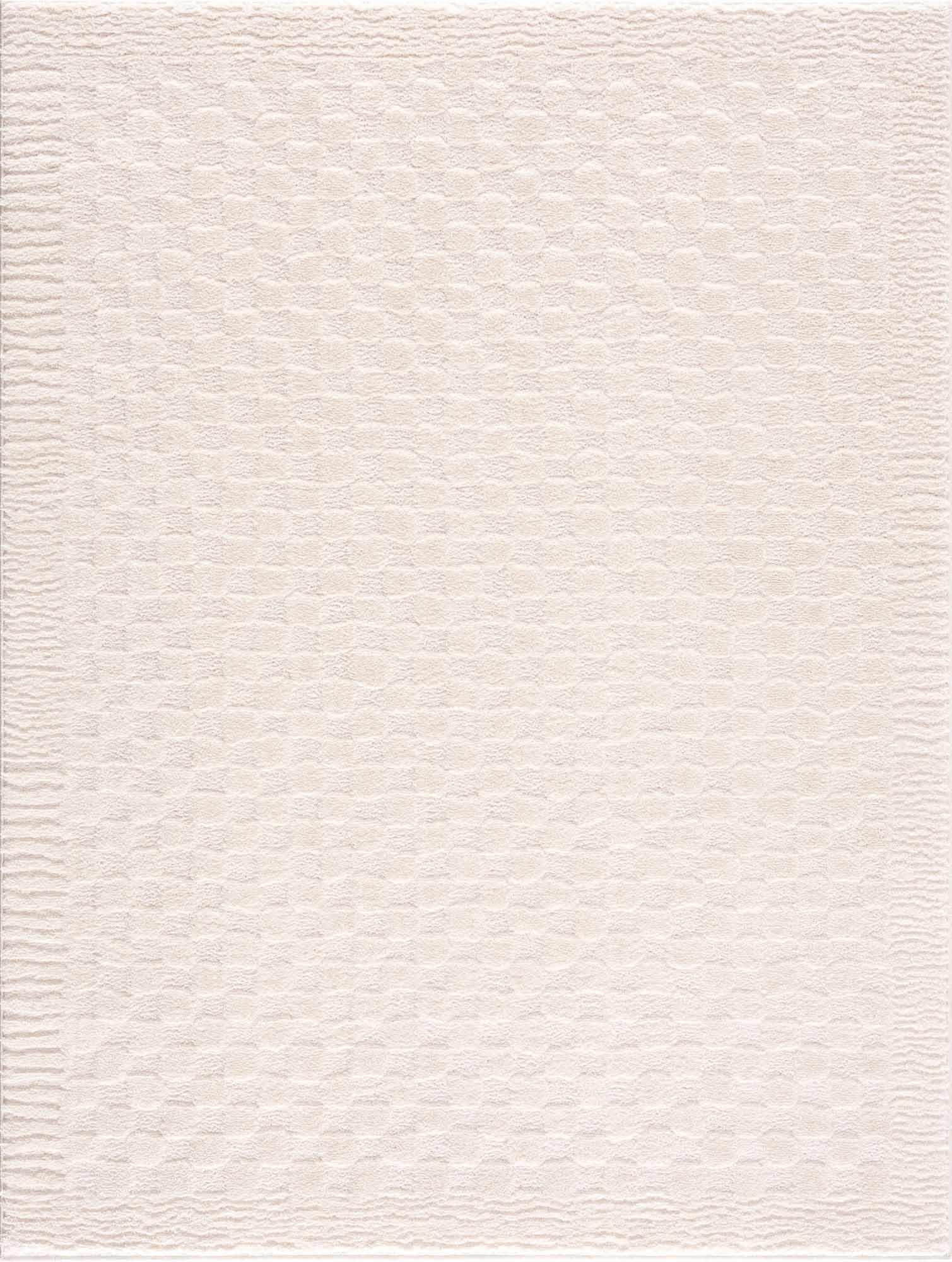 Leryn Ivory Checkered Area Rug