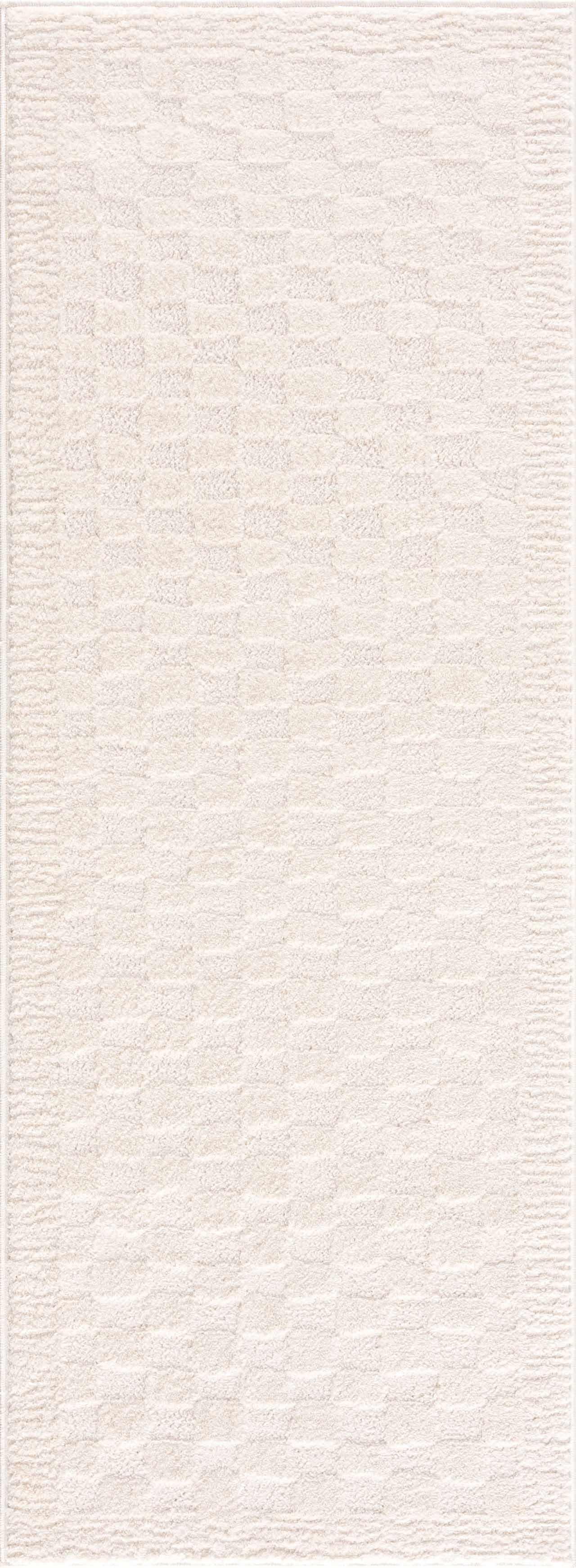 Leryn Ivory Checkered Area Rug