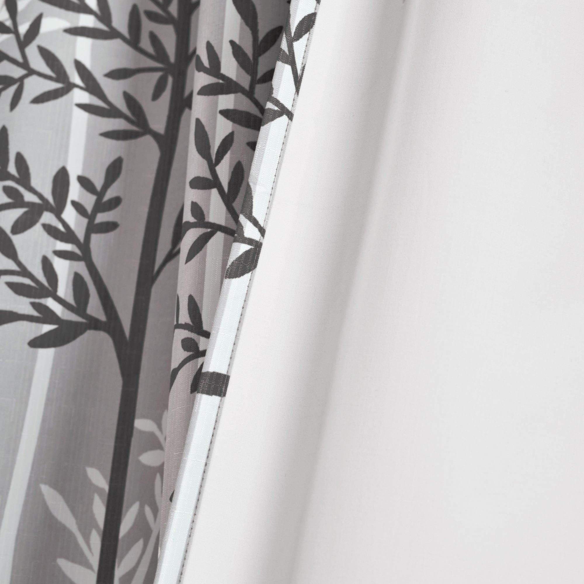 Linear Tree Insulated Rod Pocket Blackout Curtain Panel Set