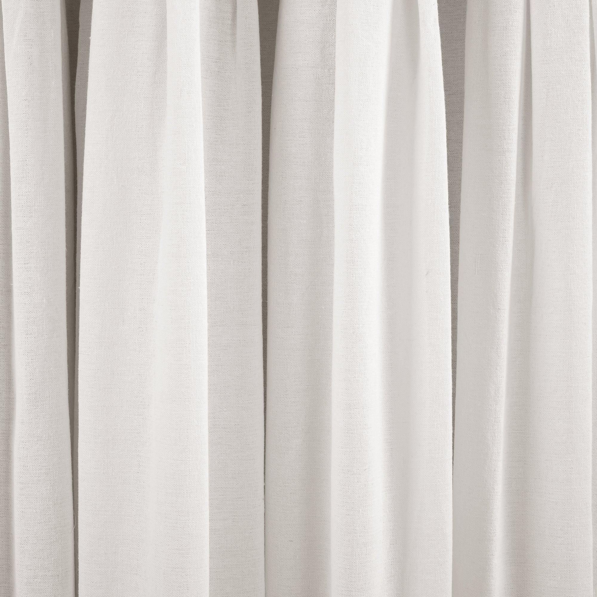 Linen Button Lined 100% Blackout Window Curtain Panel