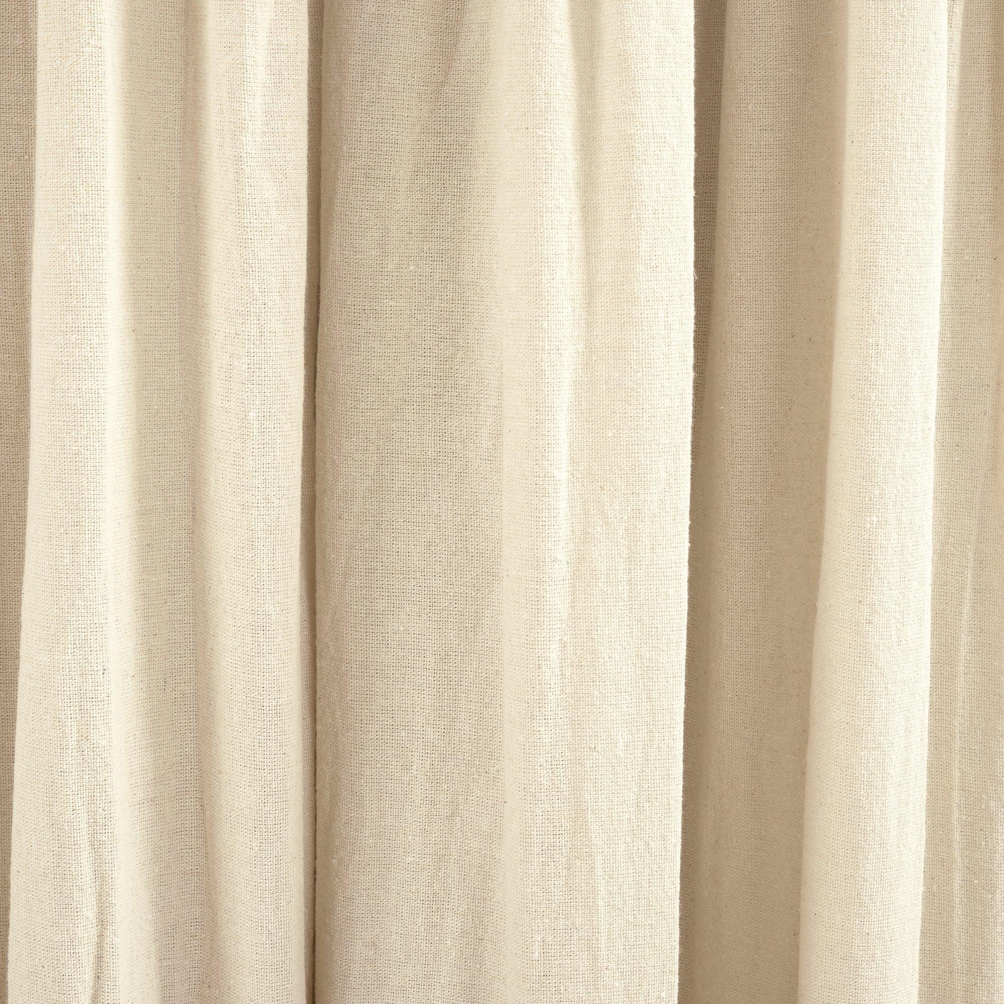 Linen Button Lined 100% Blackout Window Curtain Panel