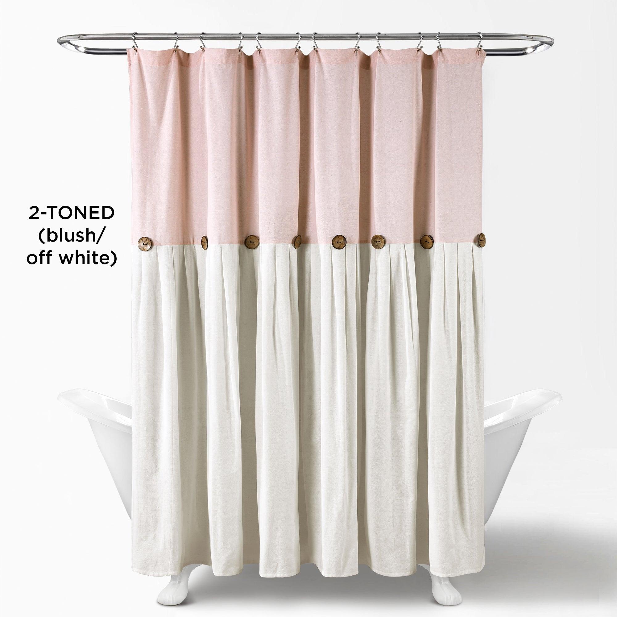 Linen Button Shower Curtain