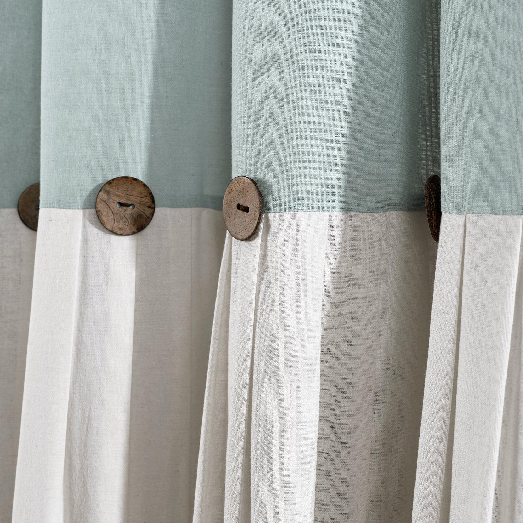 Linen Button Shower Curtain