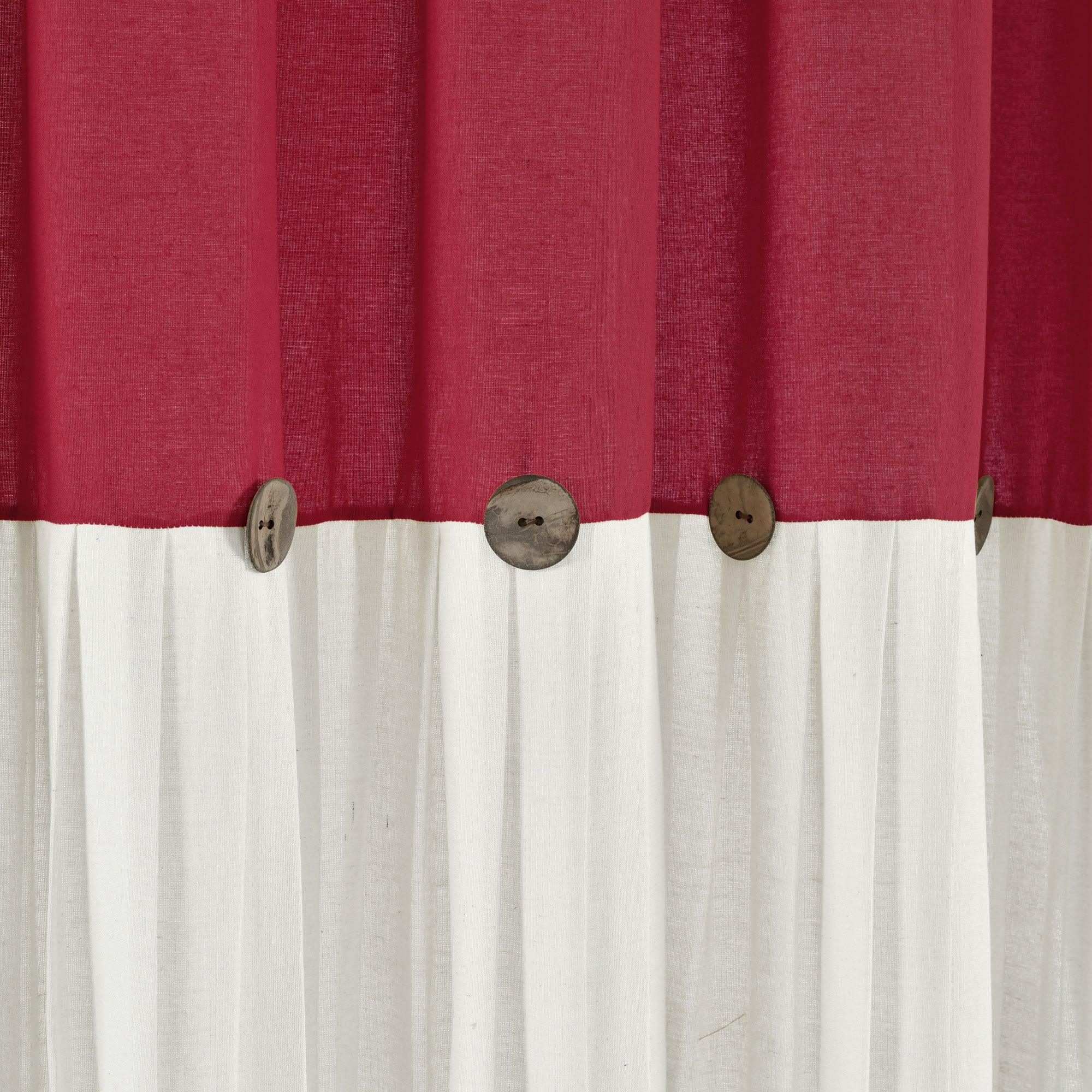 Linen Button Shower Curtain