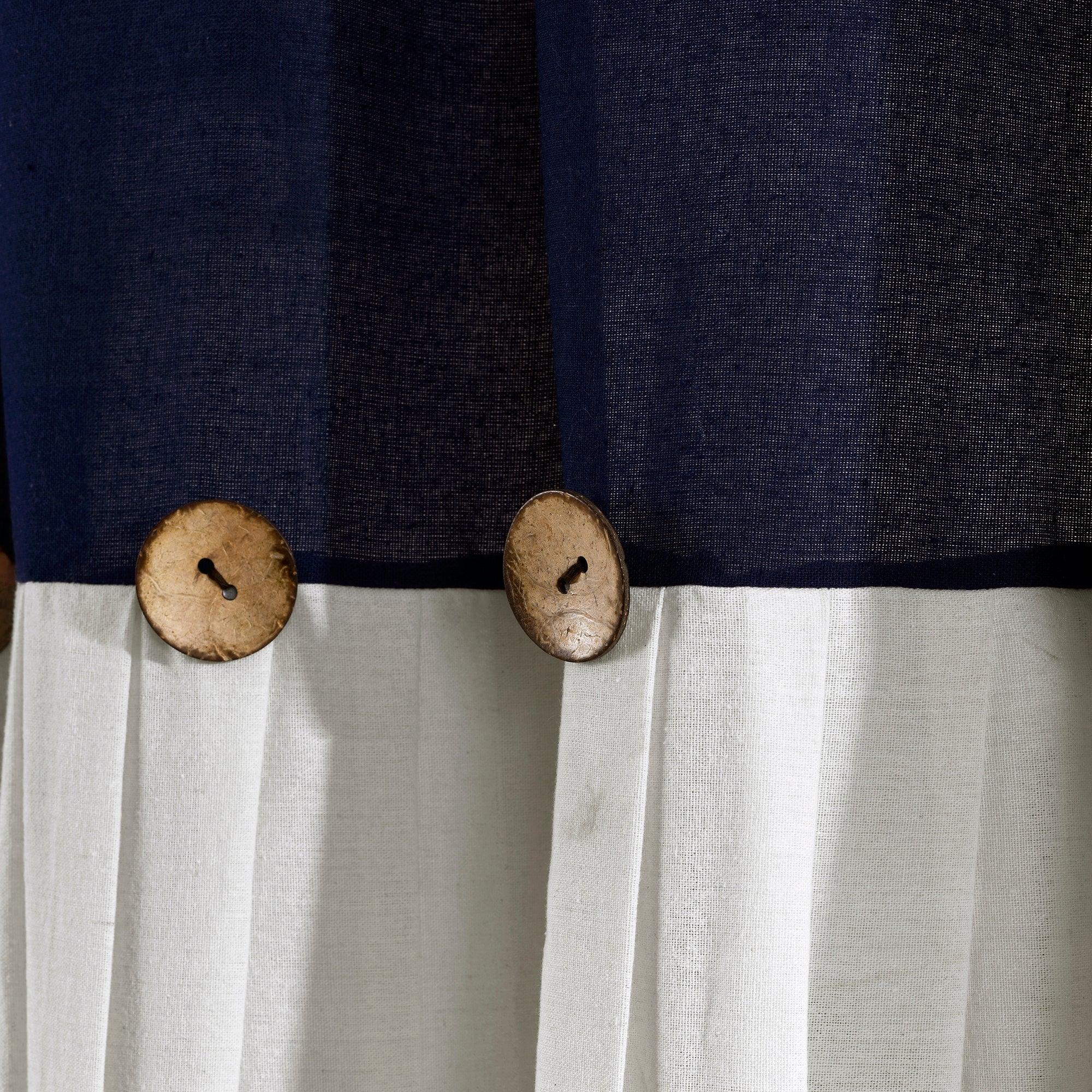 Linen Button Shower Curtain