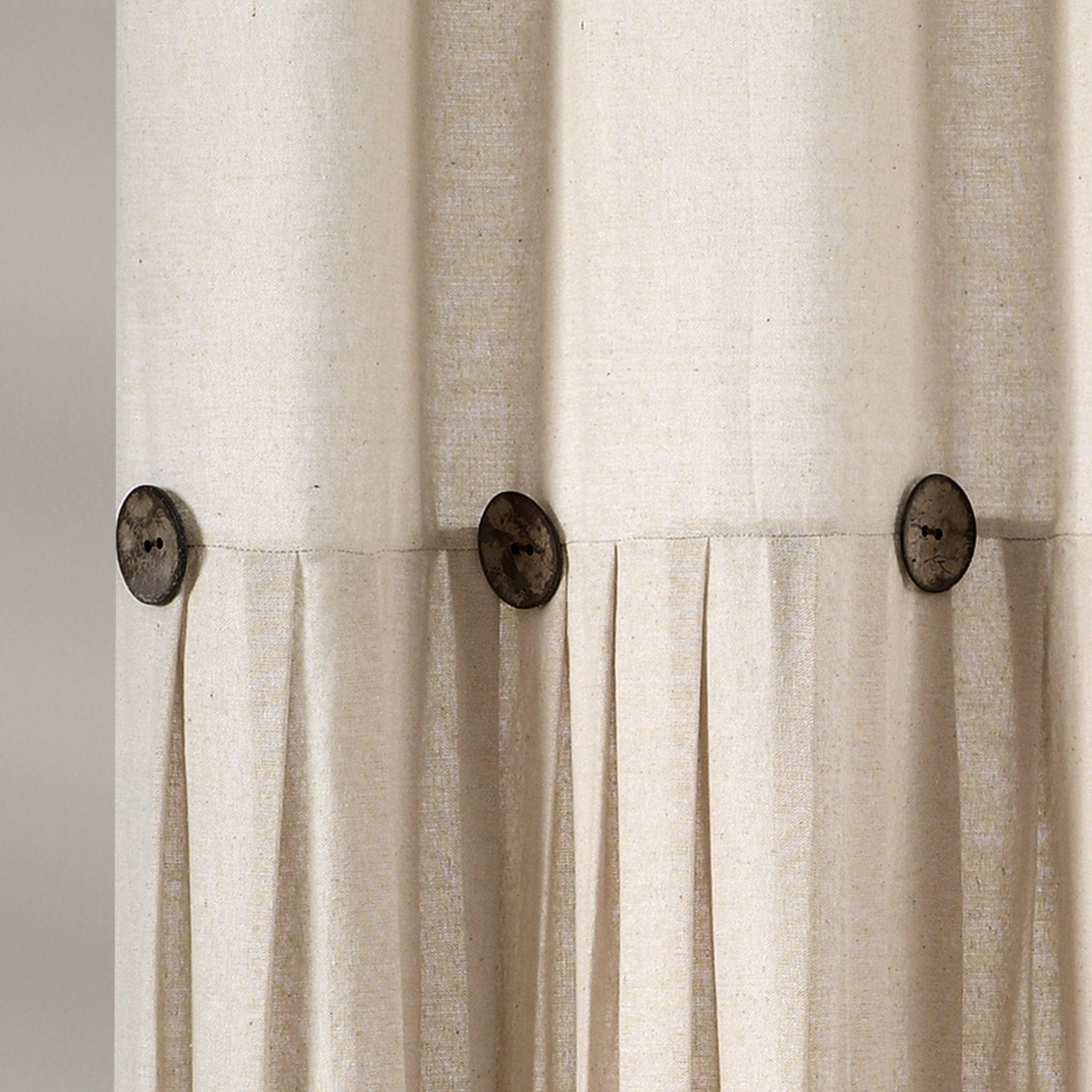 Linen Button Shower Curtain