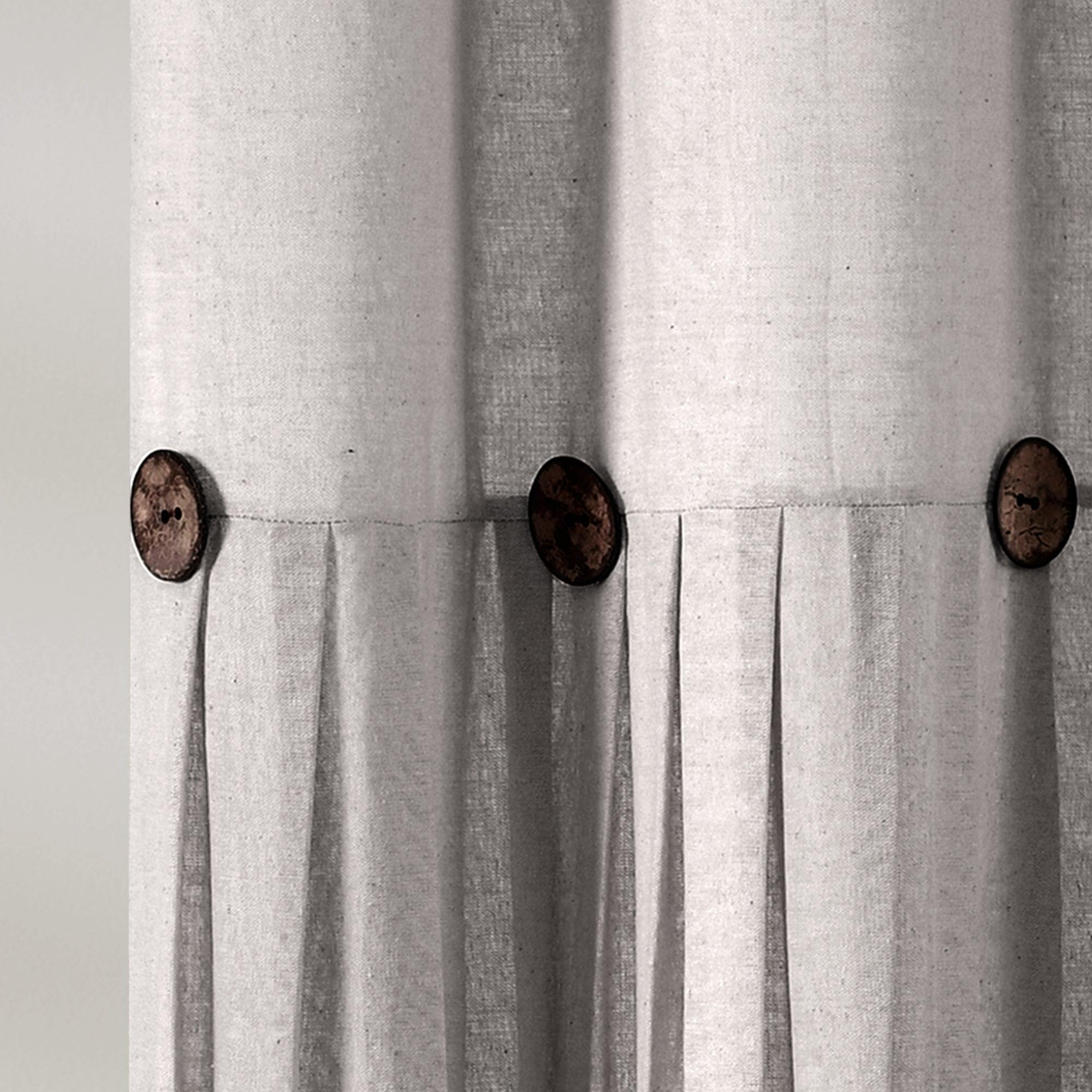 Linen Button Shower Curtain