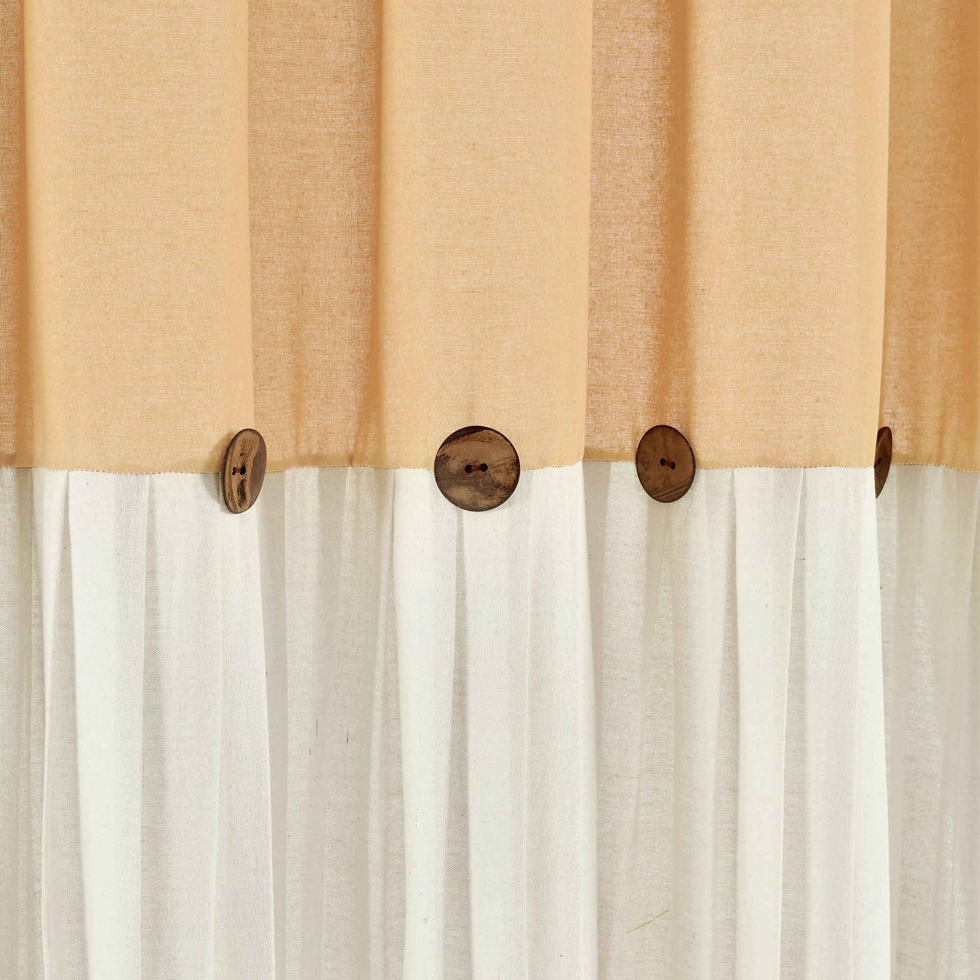 Linen Button Shower Curtain