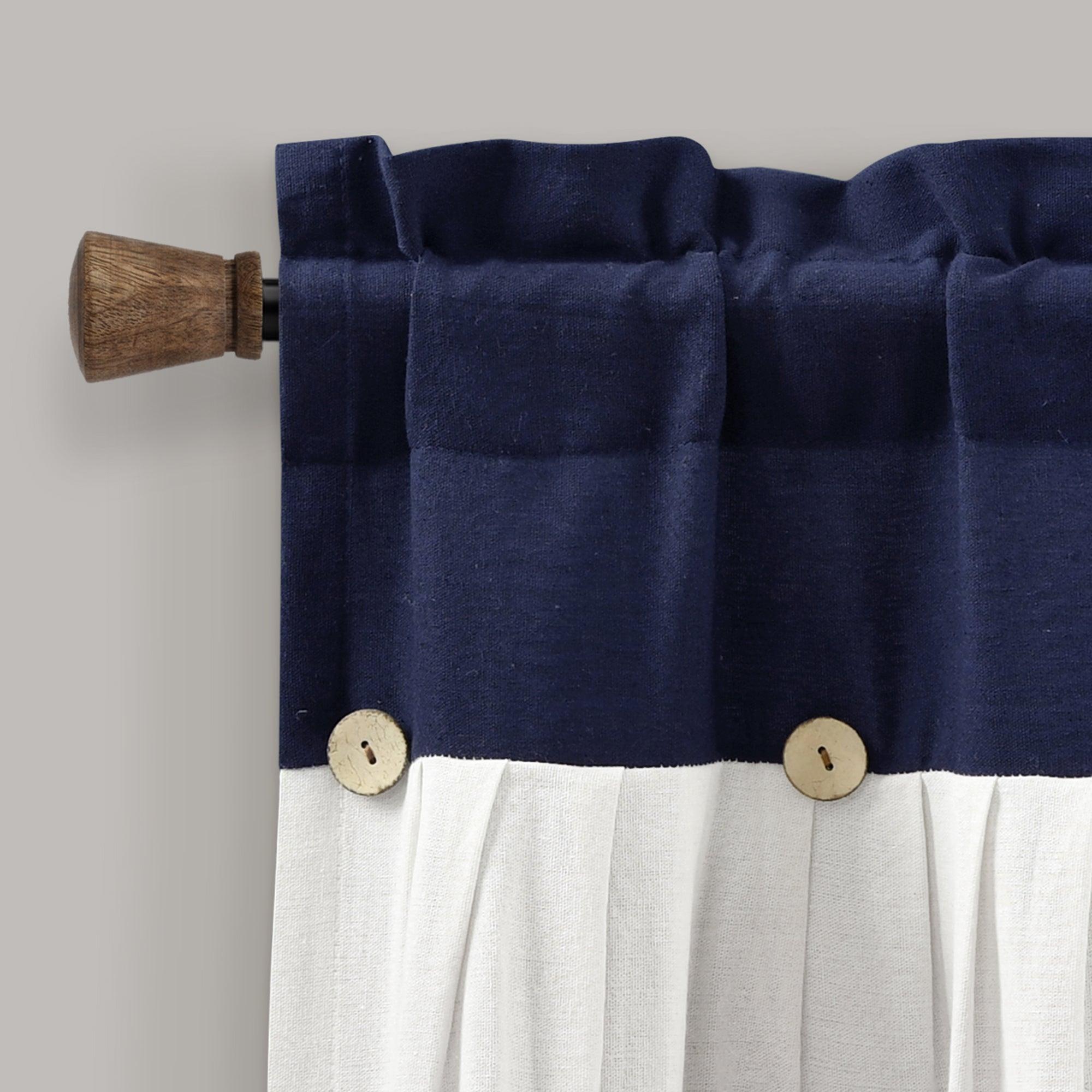 Linen Button Valance