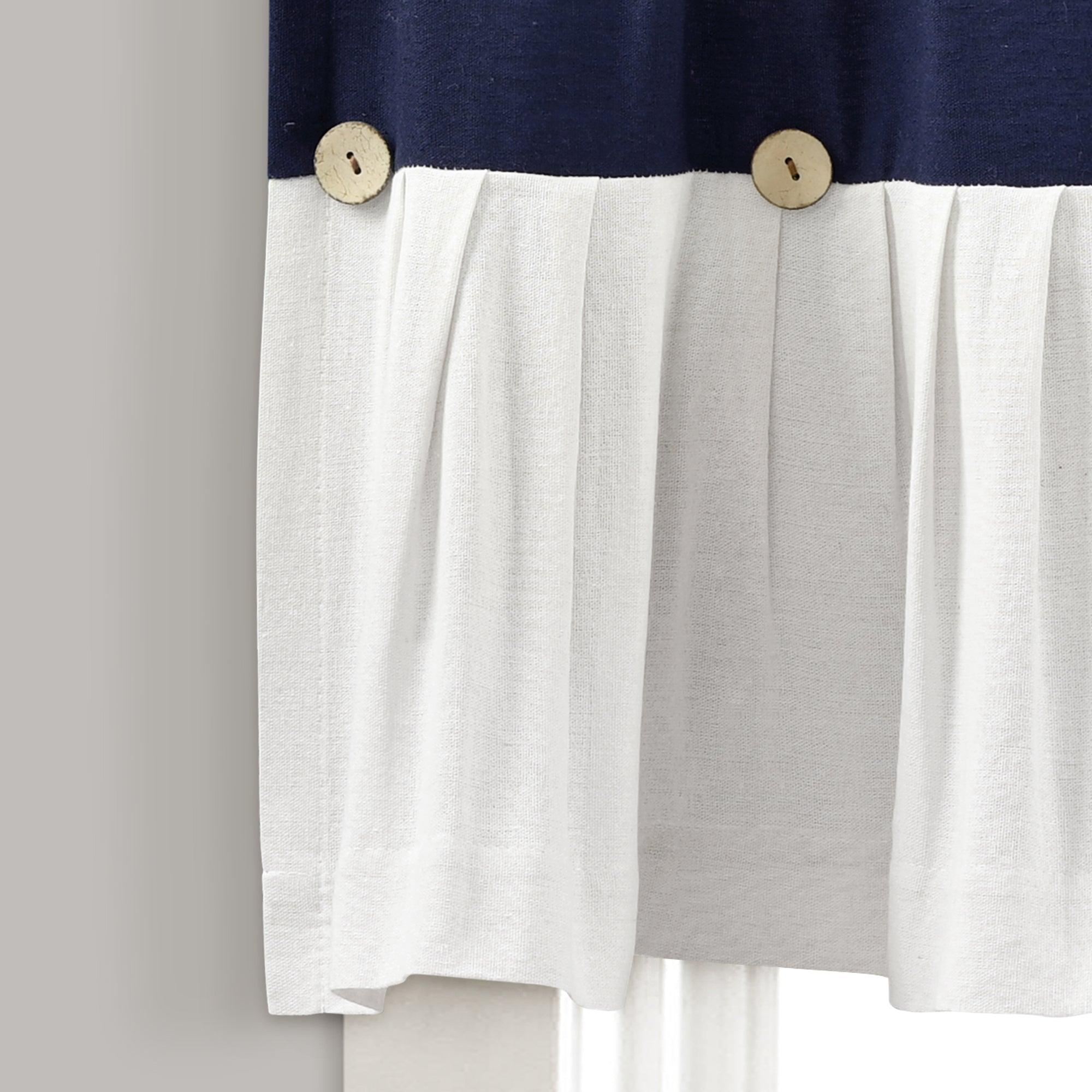 Linen Button Valance