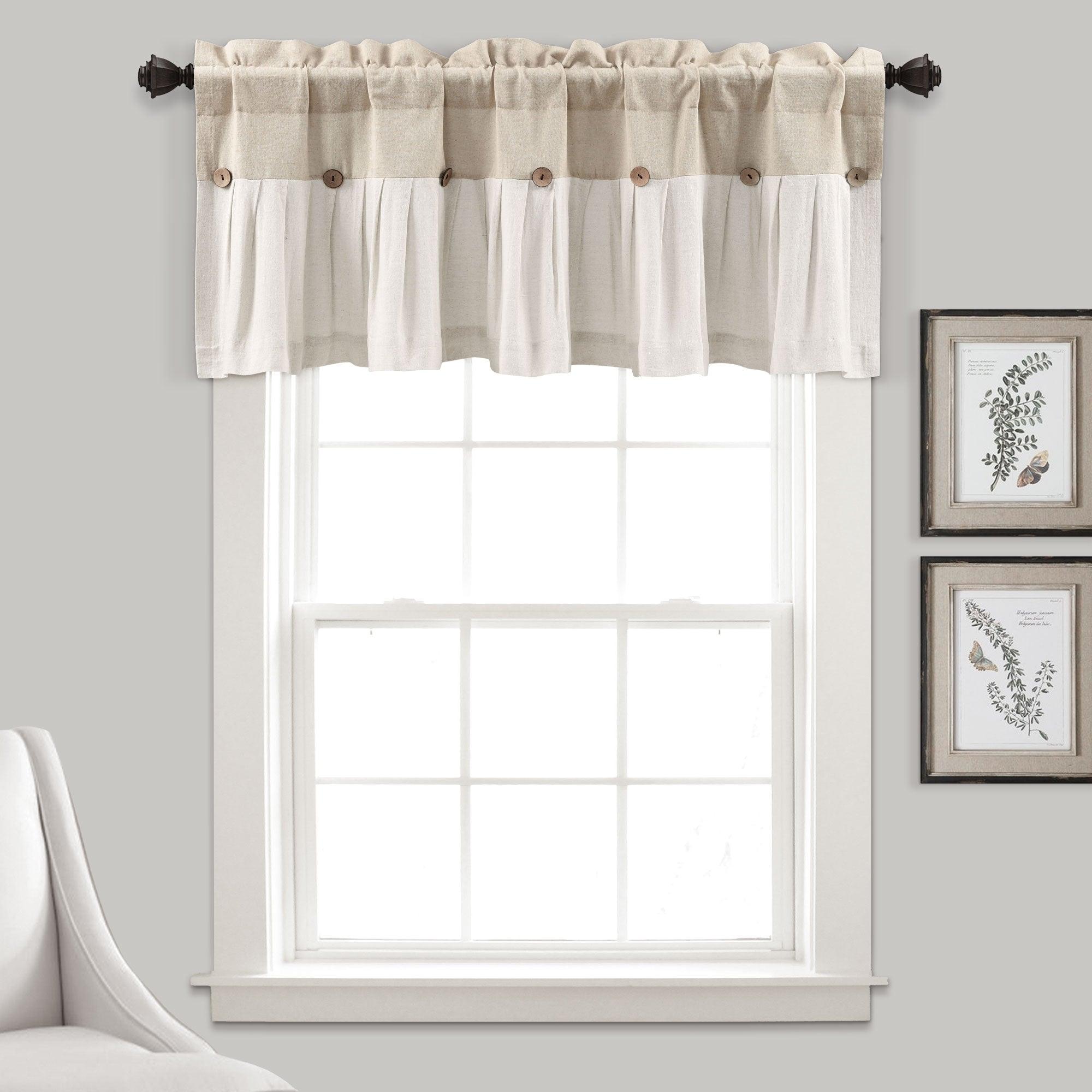 Linen Button Valance