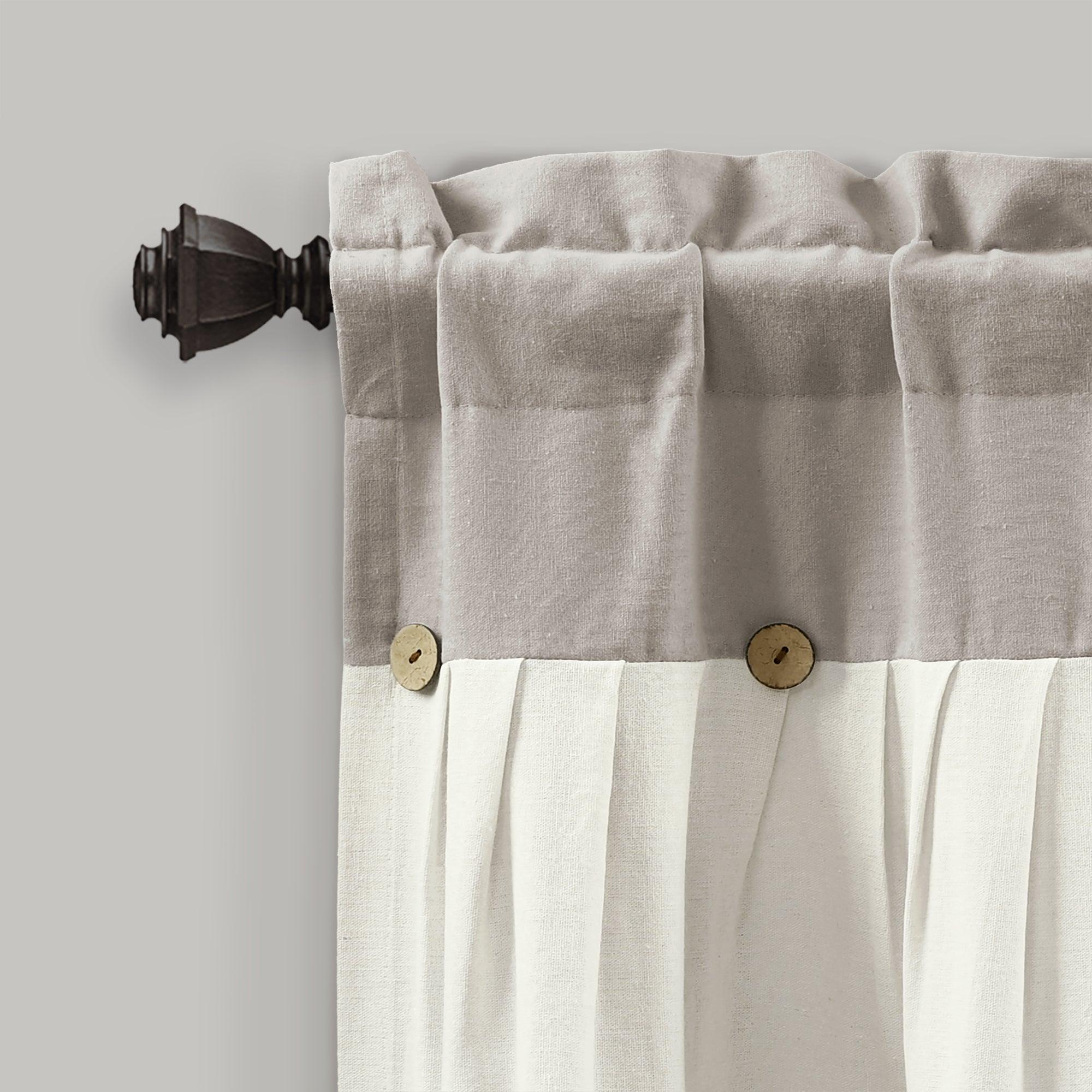 Linen Button Valance