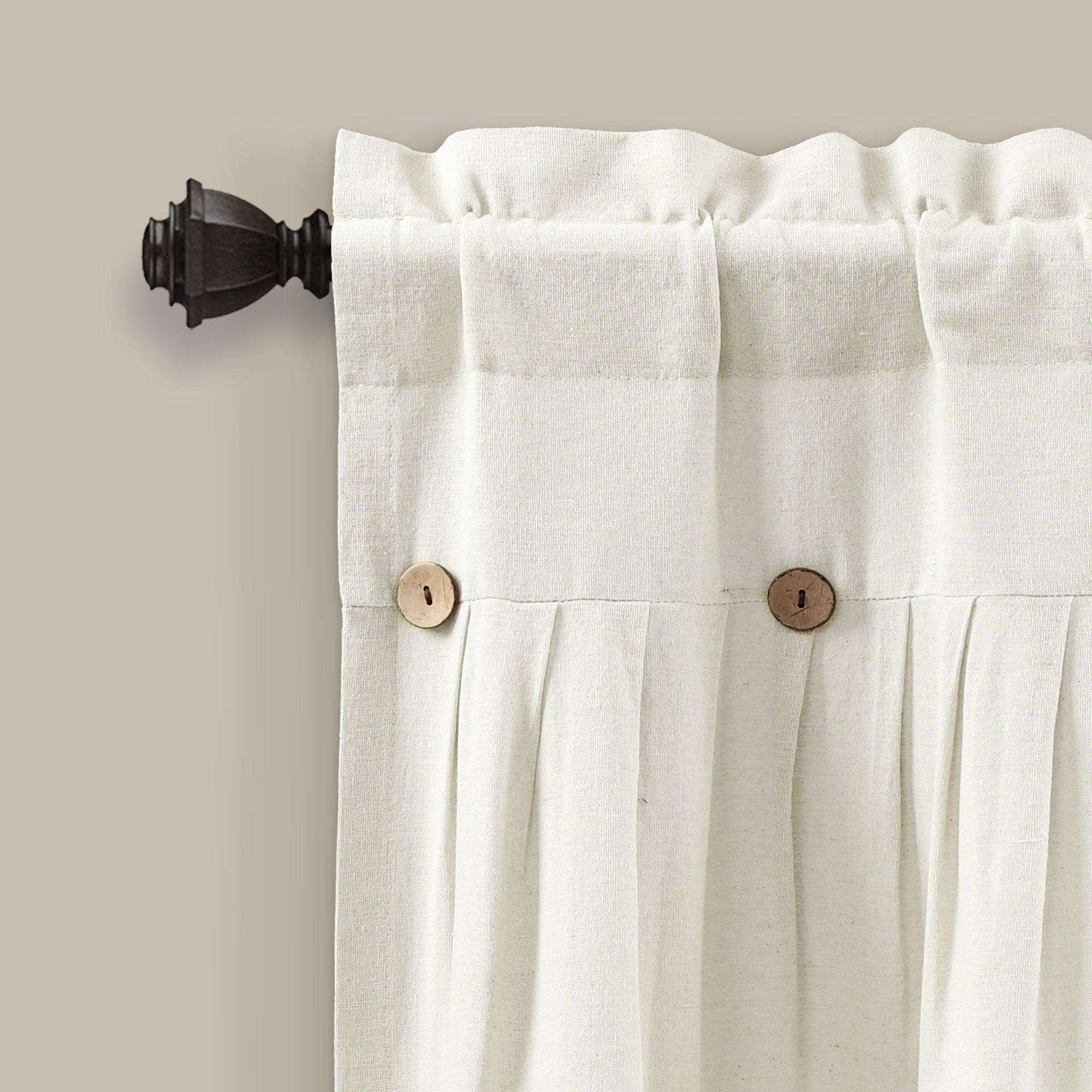 Linen Button Valance