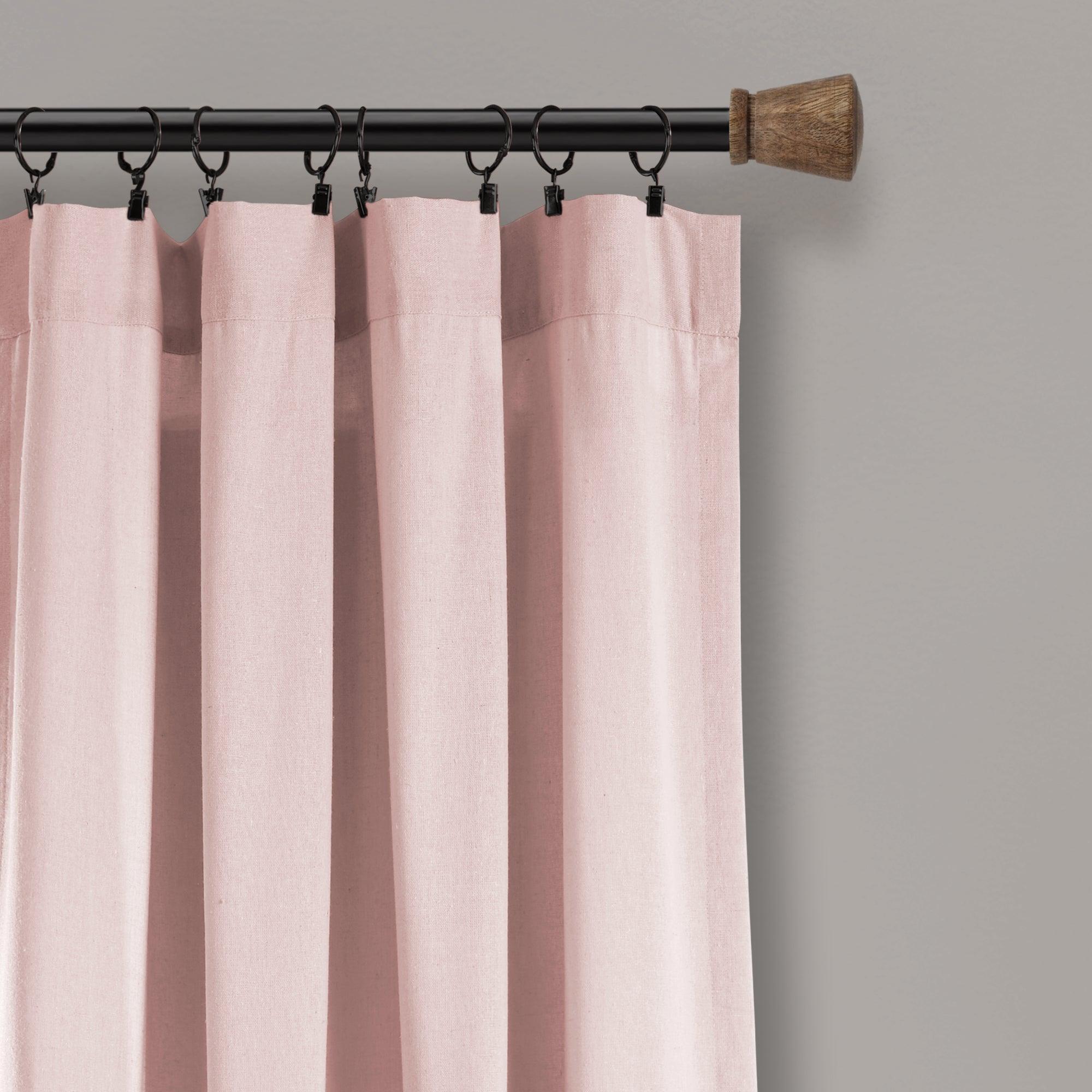 Linen Button Window Curtain Panel