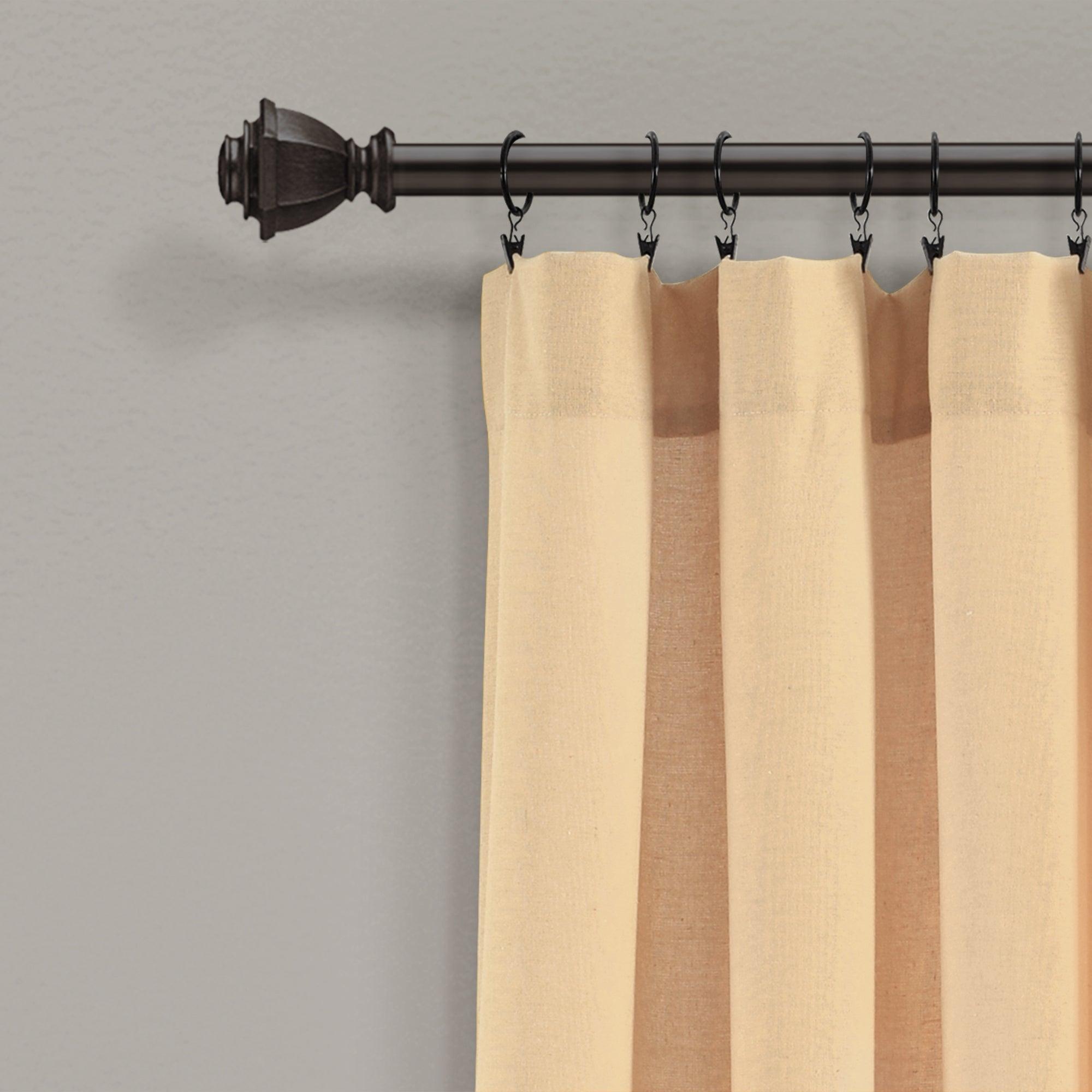 Linen Button Window Curtain Panel