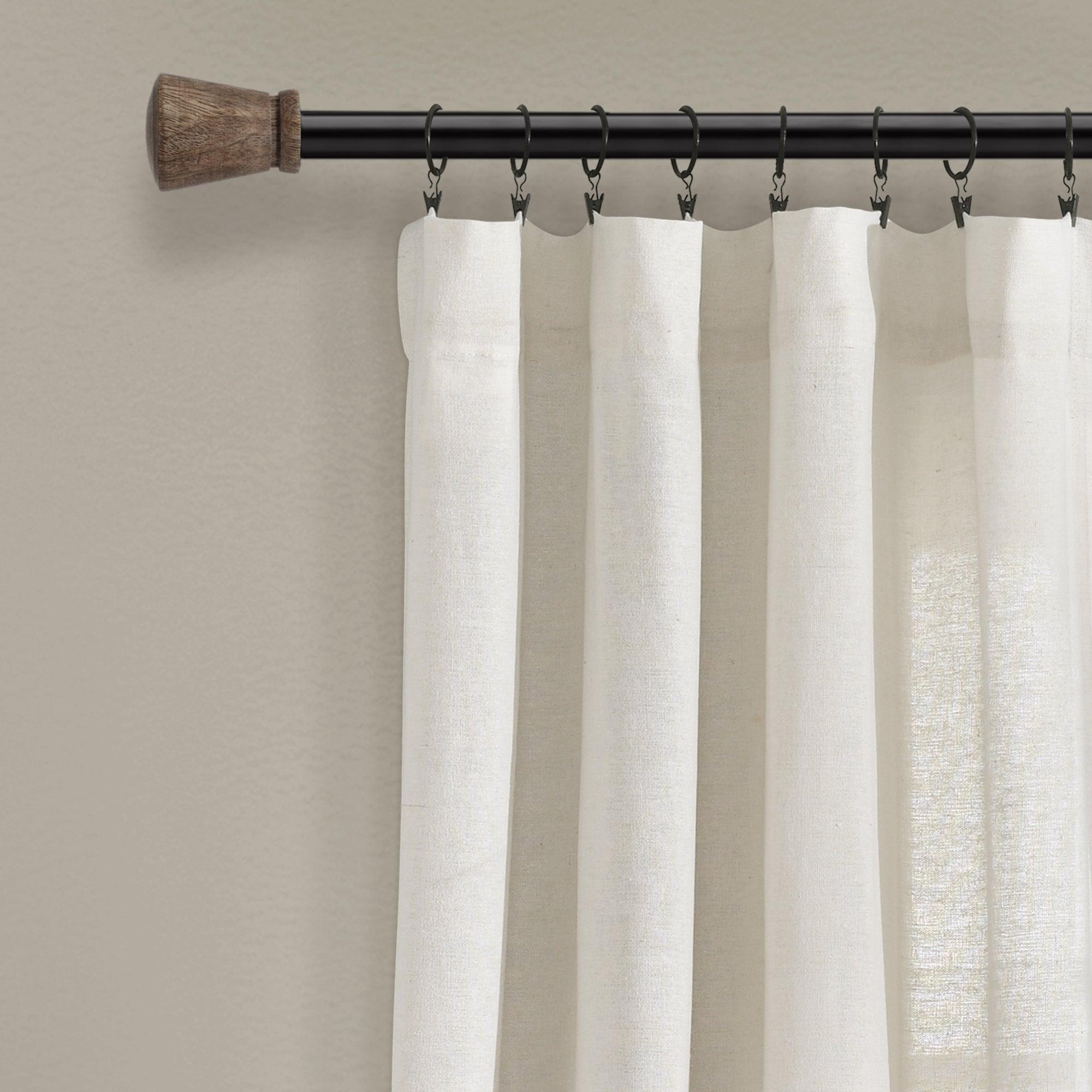 Linen Button Window Curtain Panel