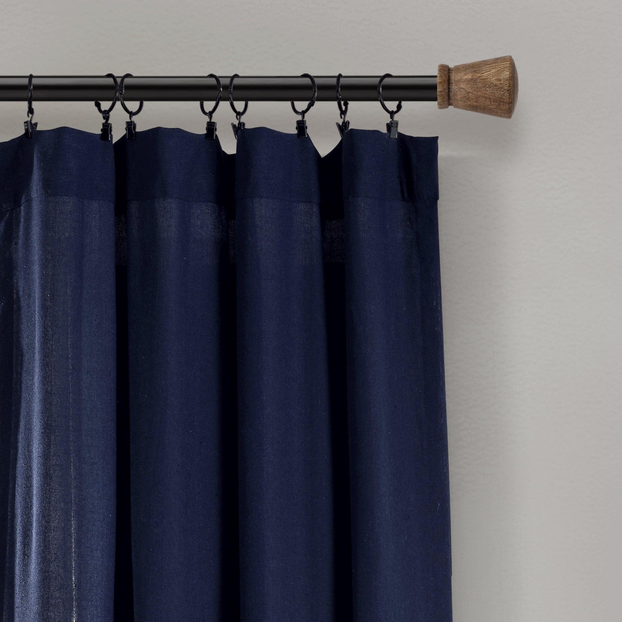 Linen Button Window Curtain Panel